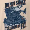 "Do Not Shake Drone" Men's Oversized Heavyweight Crewneck T-Shirt