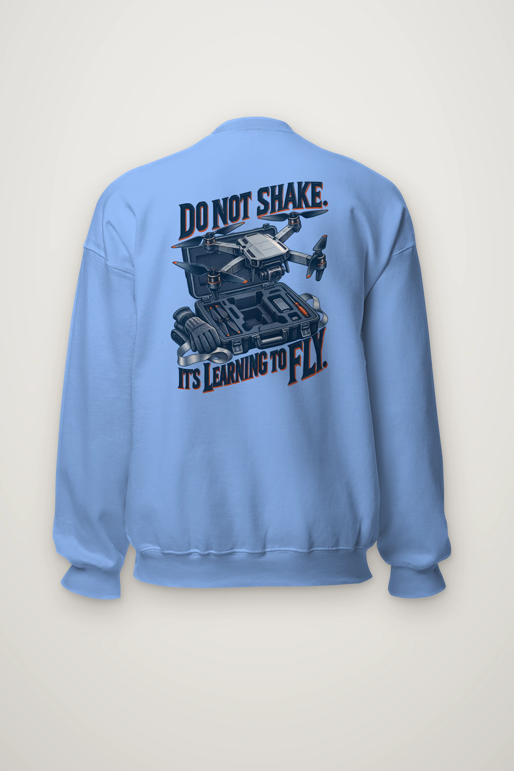 "Do Not Shake, Learning to Fly" Heavy Blend Unisex Crewneck Sweatshirt