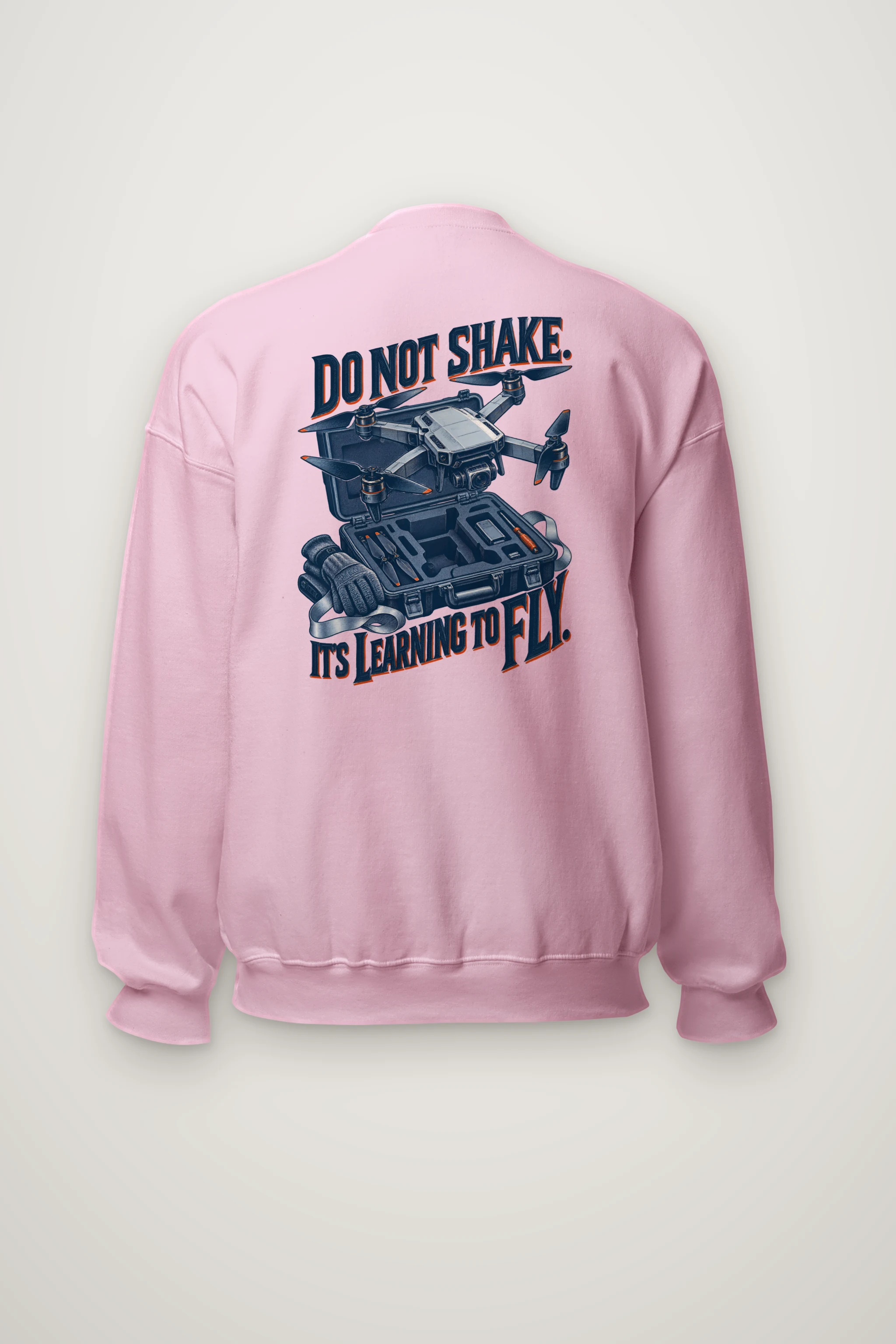 "Do Not Shake, Learning to Fly" Heavy Blend Unisex Crewneck Sweatshirt
