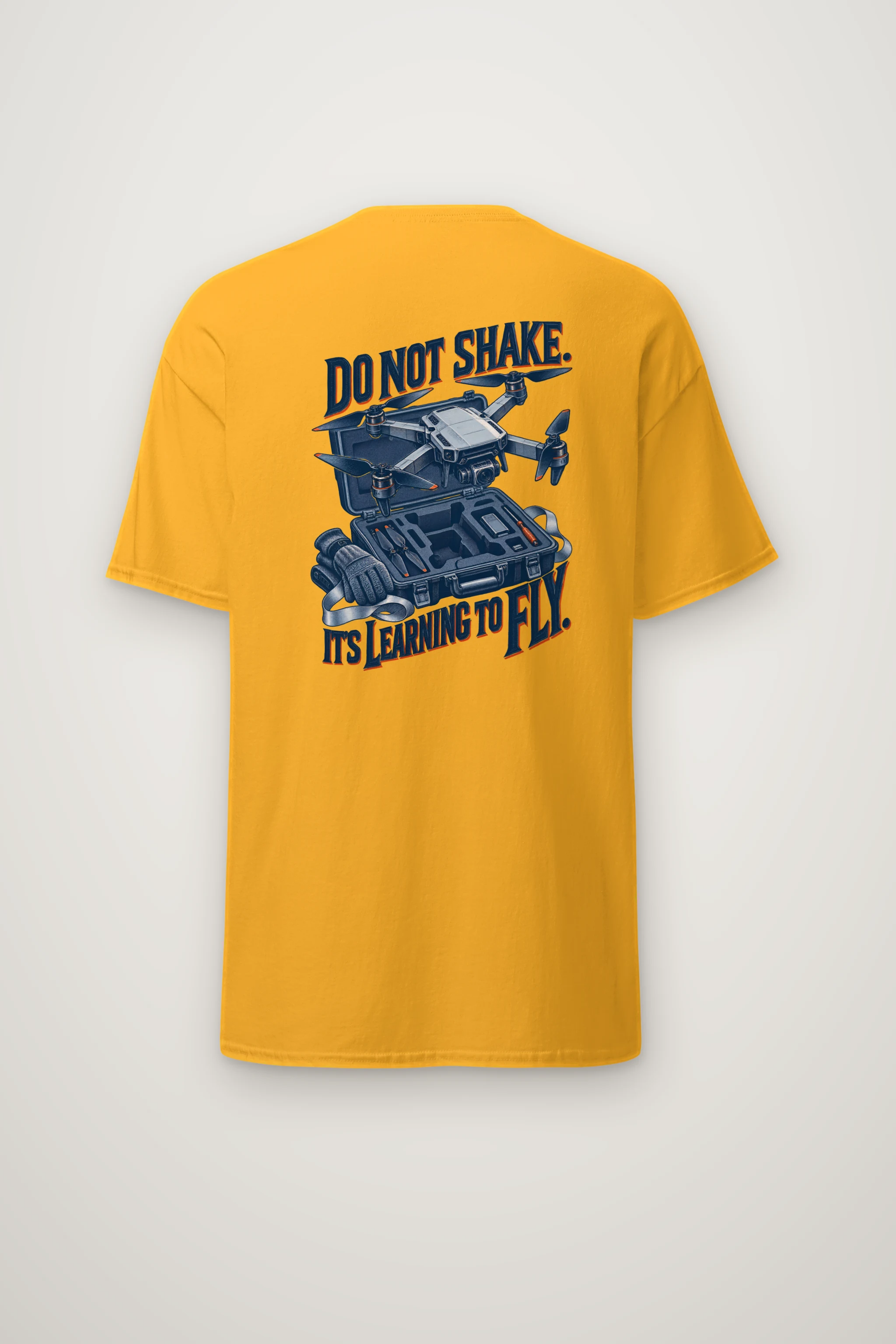 "Do Not Shake, Learning to Fly" Heavyweight Unisex Crewneck T-shirt