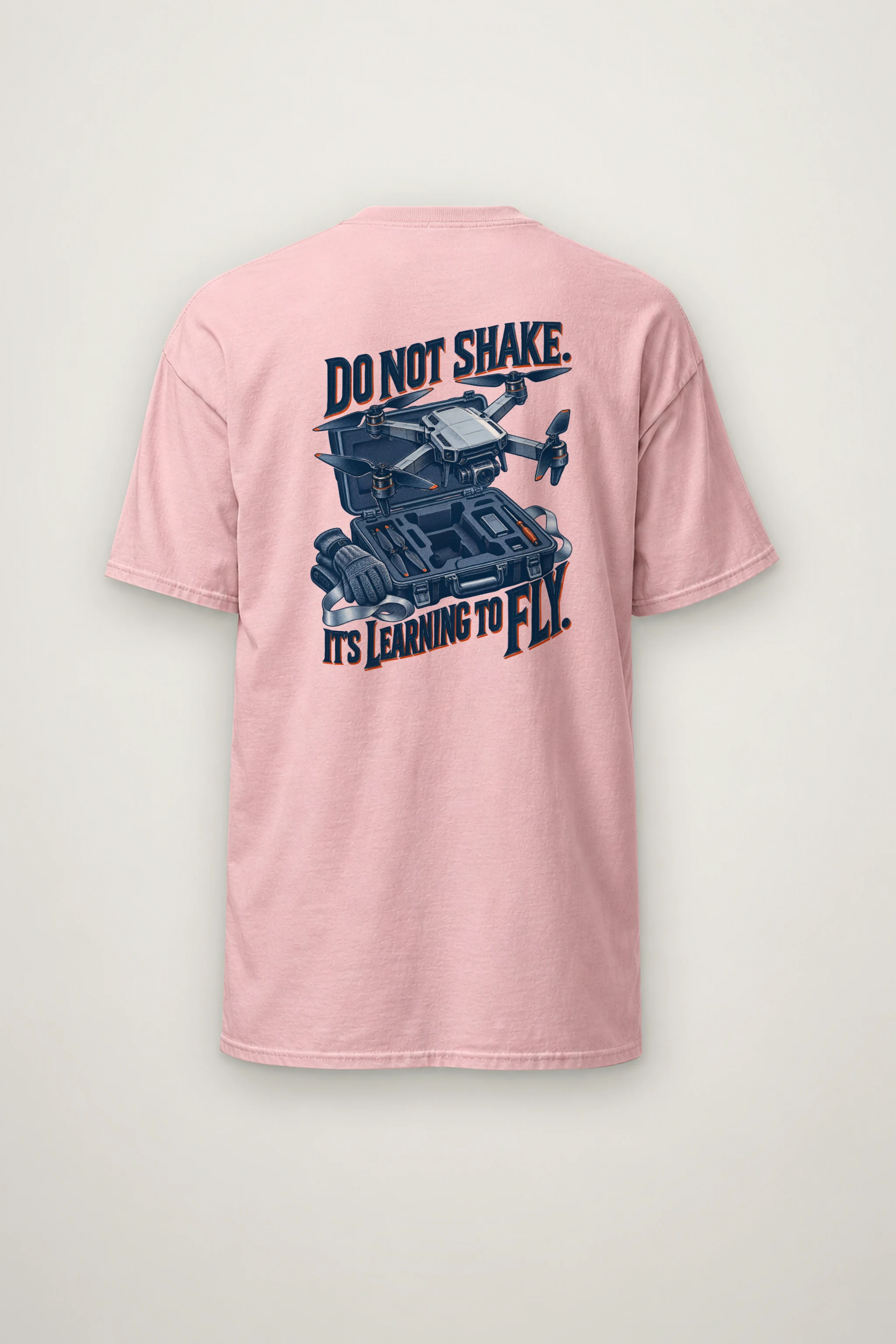 "Do Not Shake, Learning to Fly" Heavyweight Unisex Crewneck T-shirt