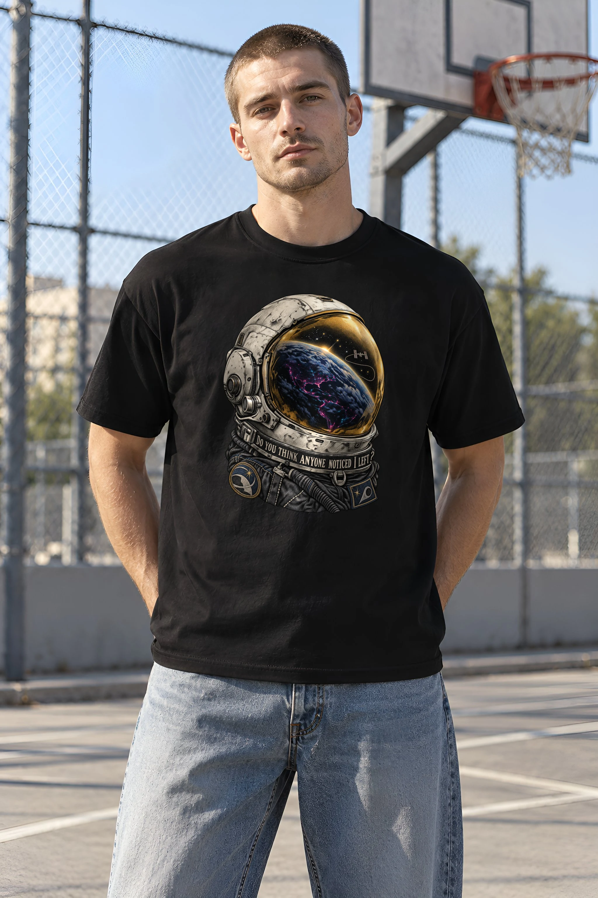 "Do You Think Anyone Noticed I Left" Heavyweight Unisex Crewneck T-shirt
