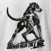"Doberman Holds the Line" Heavyweight Unisex Crewneck T-shirt