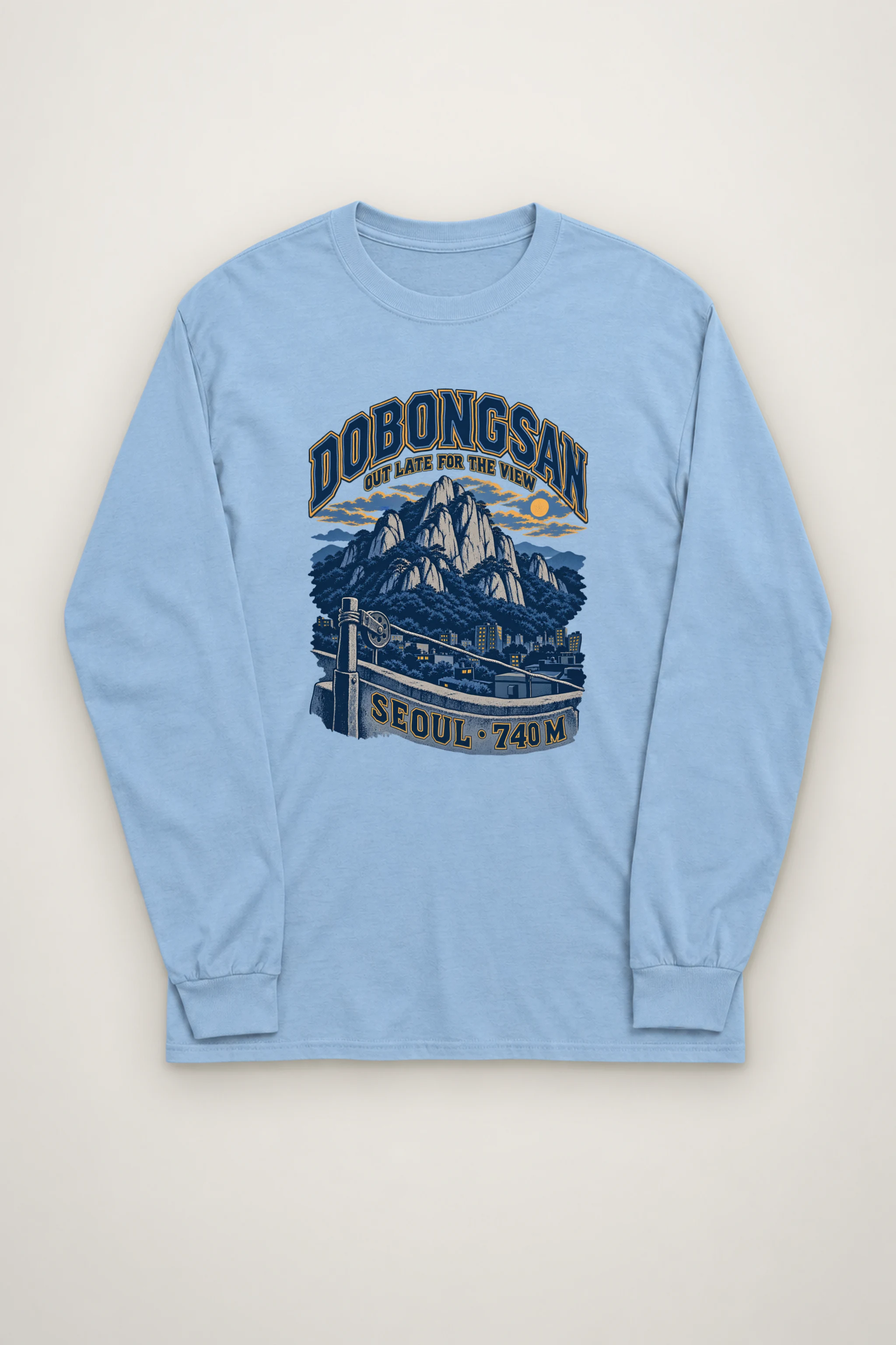"Dobongsan Granite Moon View" Unisex Longsleeve T-shirt
