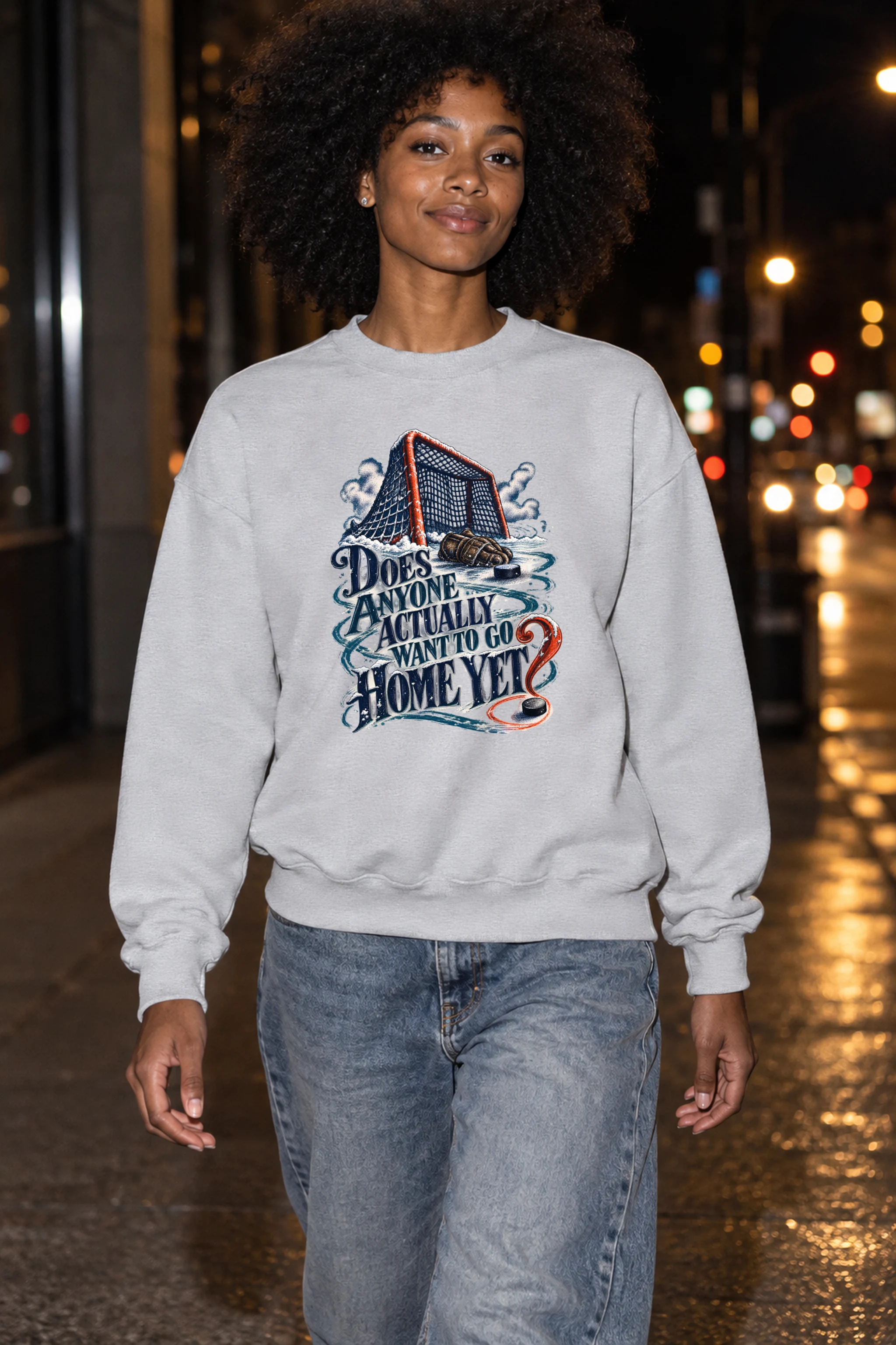 "Does Anyone Actually Want To Go Home Yet" Unisex Crewneck Sweatshirt