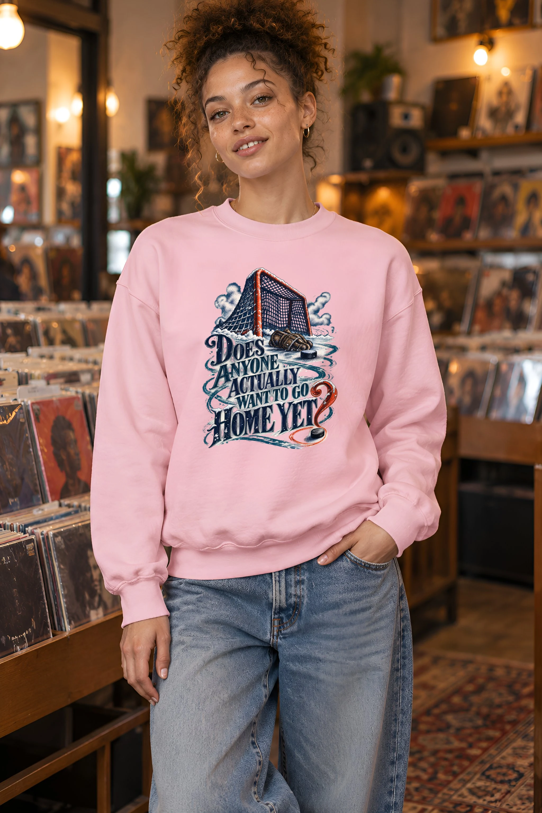 "Does Anyone Actually Want To Go Home Yet" Unisex Crewneck Sweatshirt