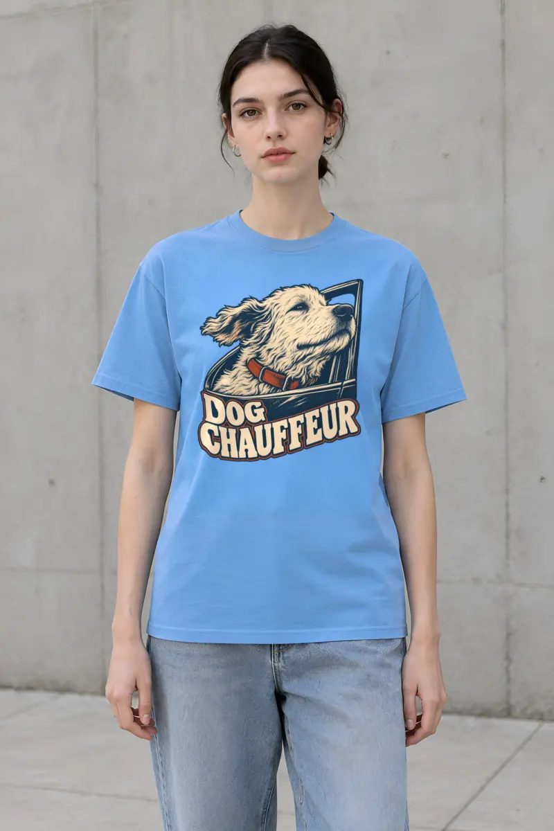 "Dog Chauffeur" Heavyweight Unisex Crewneck T-shirt