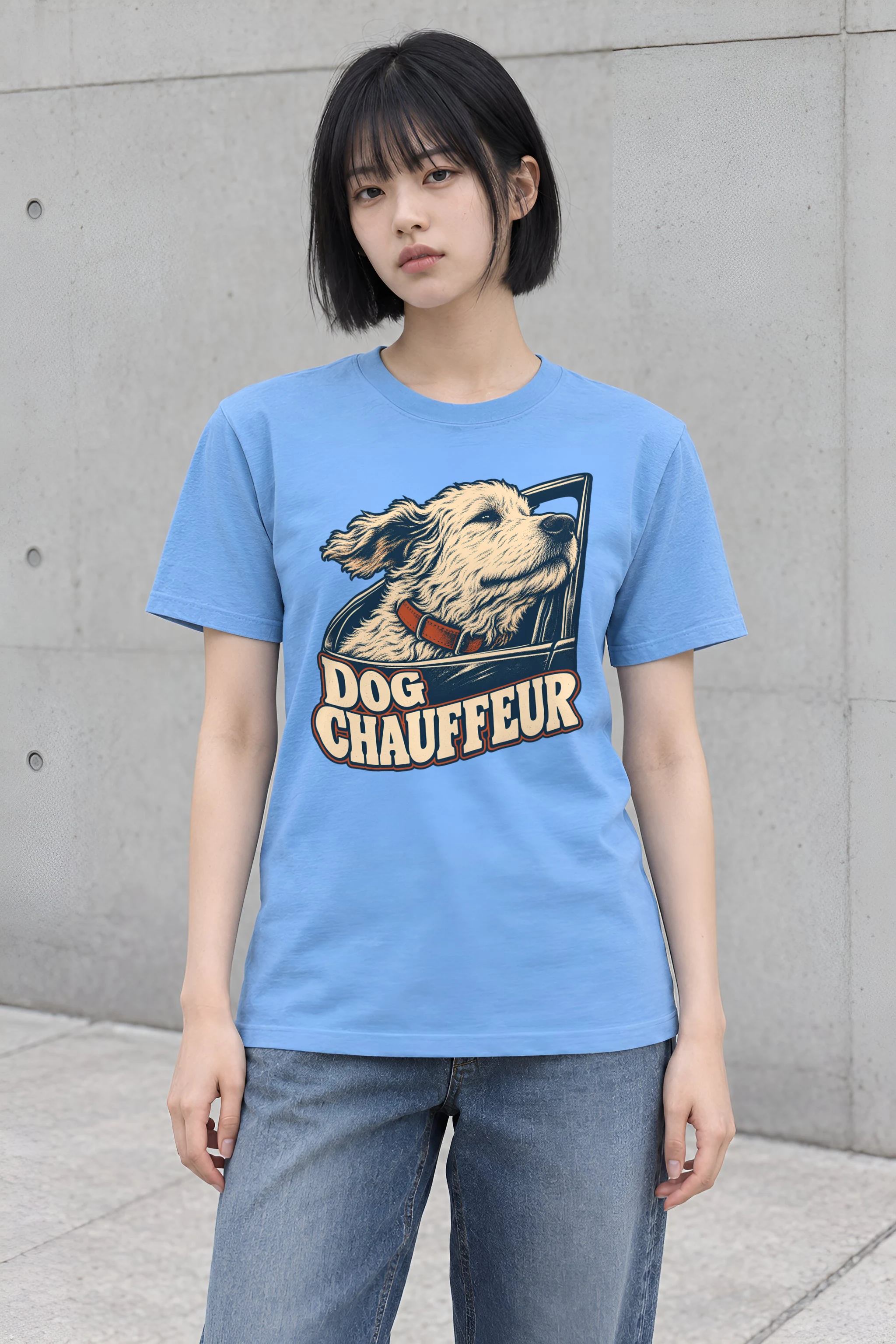"Dog Chauffeur" Heavyweight Unisex Crewneck T-shirt