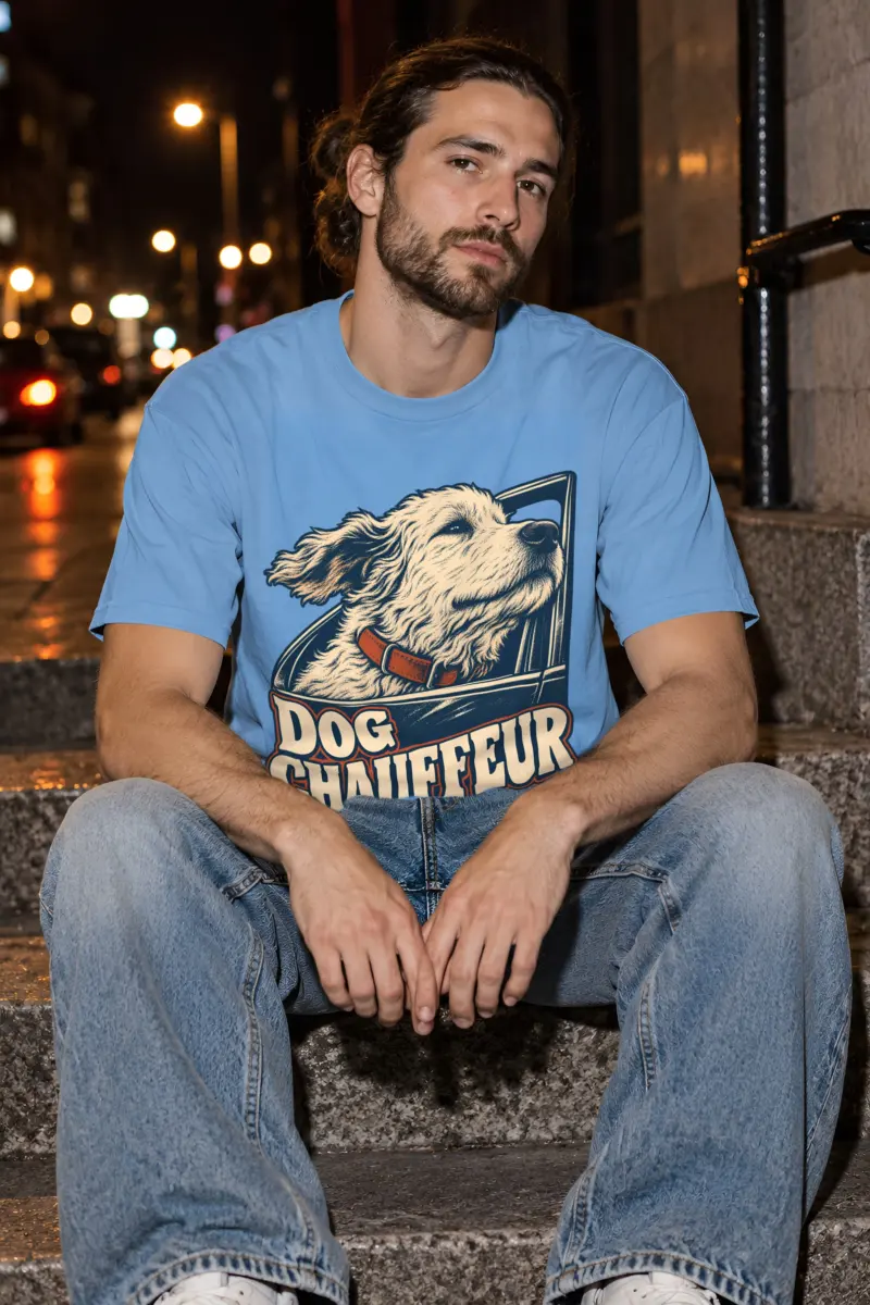 "Dog Chauffeur" Heavyweight Unisex Crewneck T-shirt