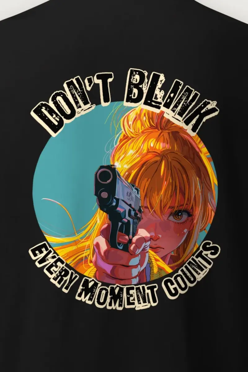 "Don’t Blink" Heavyweight Unisex Crewneck T-shirt