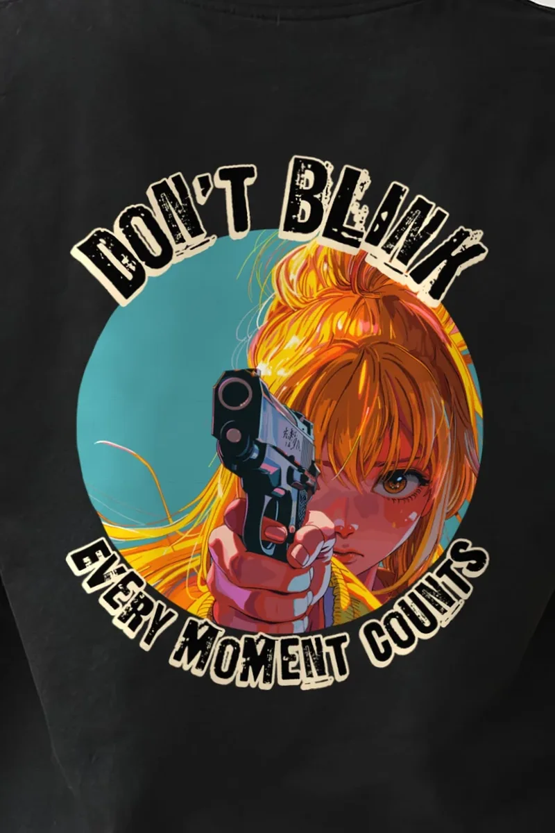 "Don’t Blink" Heavyweight Unisex Crewneck T-shirt