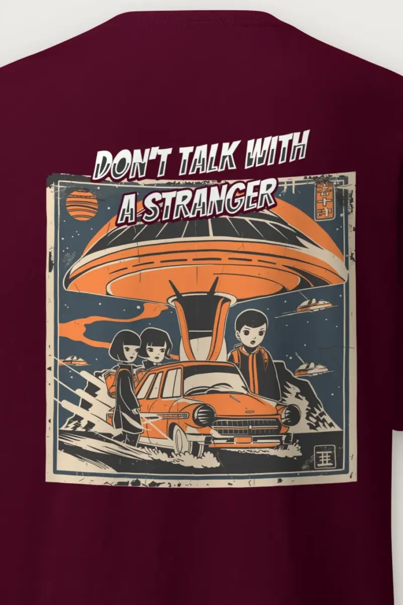 "Don’t Talk With A Stranger" Heavyweight Unisex Crewneck T-shirt