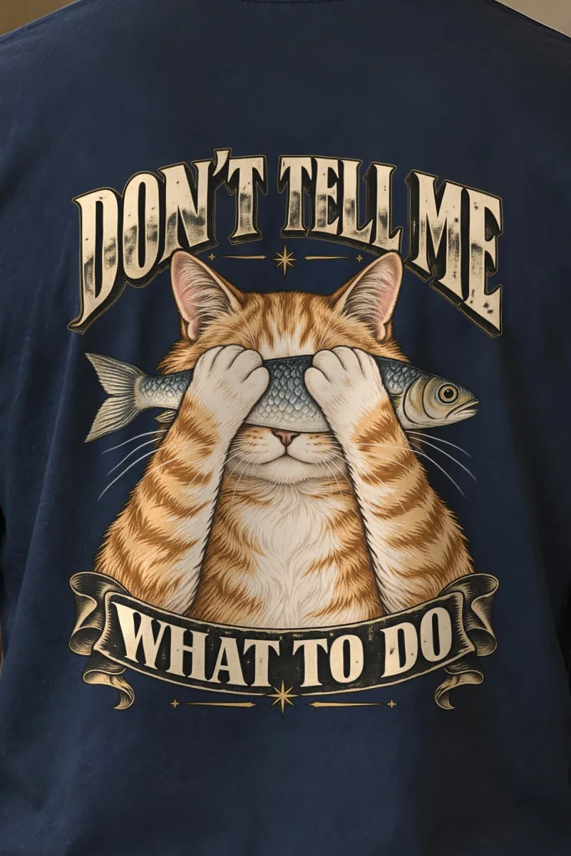 "Don’t Tell Me" Unisex Longsleeve T-shirt - the graphic up close