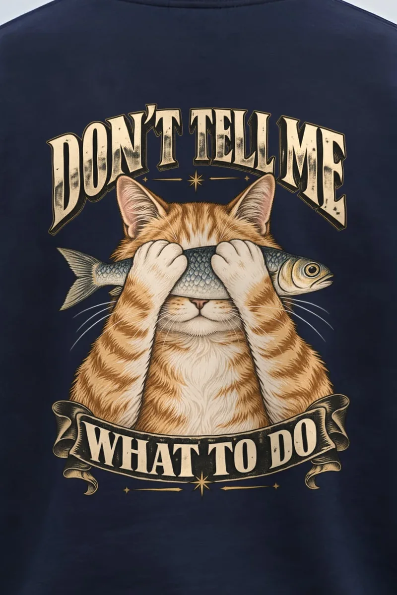 "Don’t Tell Me What To Do" 1 Crewneck Sweatshirt - the graphic up close