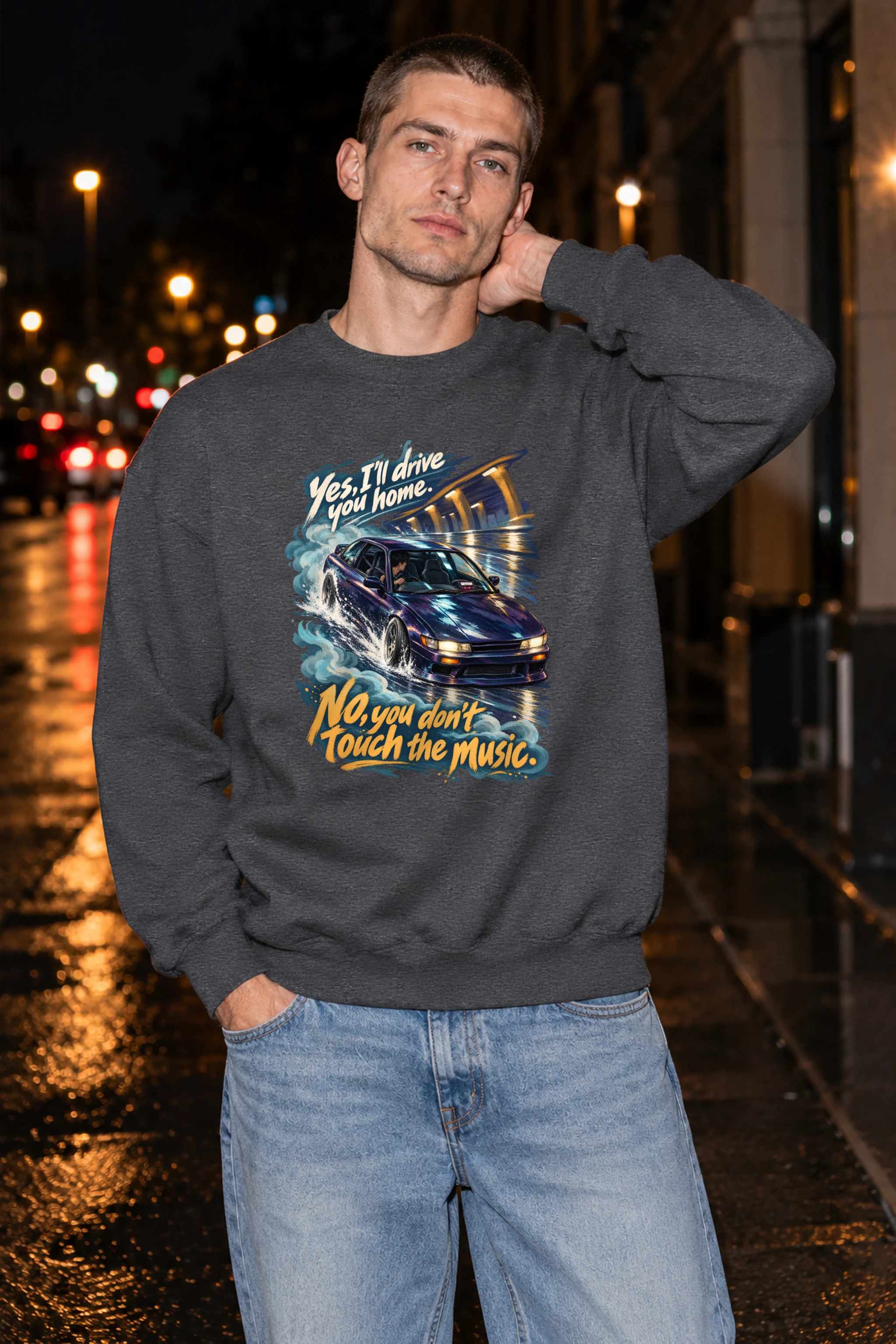 "Don't Touch the Music" Unisex Crewneck Sweatshirt