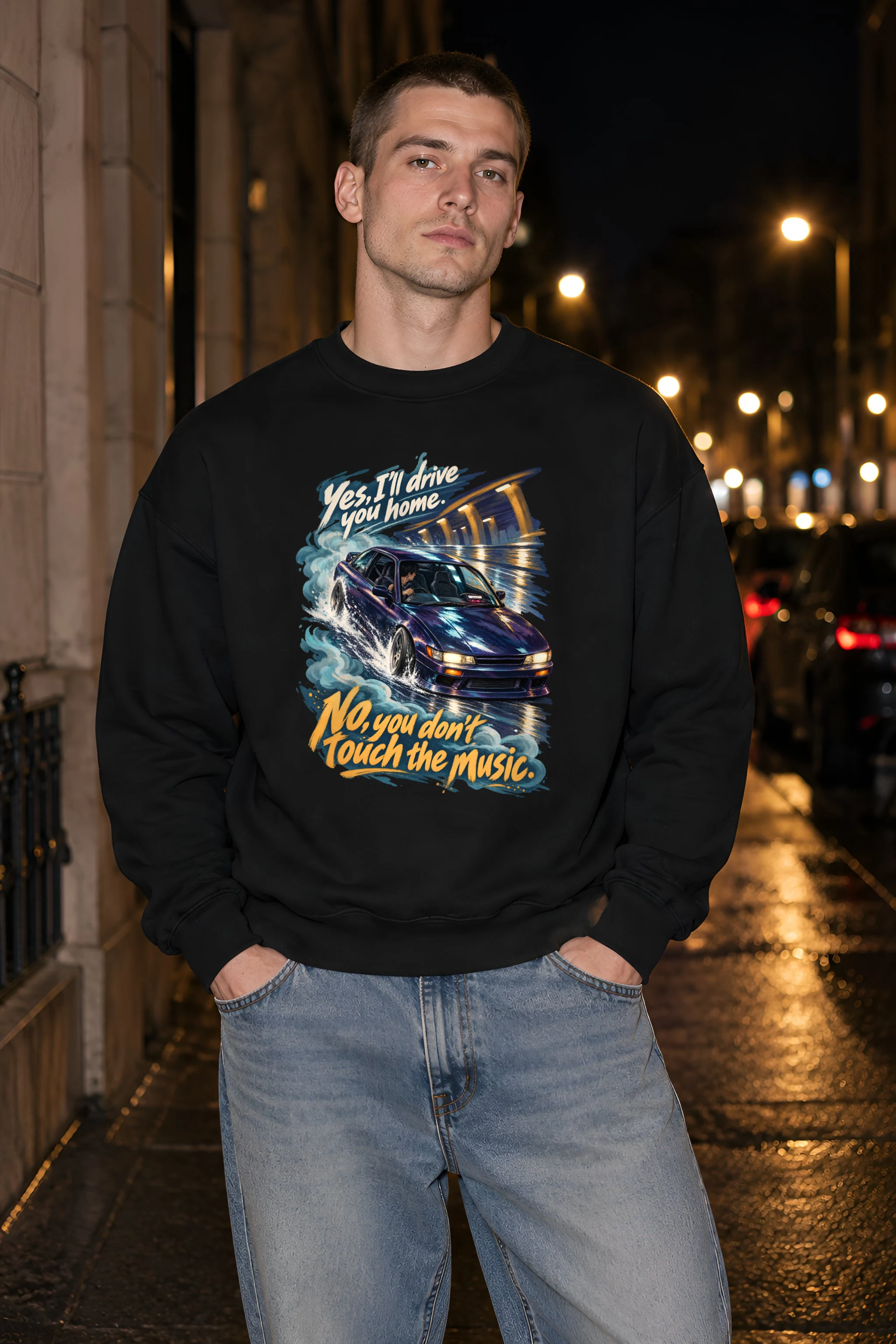 "Don't Touch the Music" Unisex Crewneck Sweatshirt