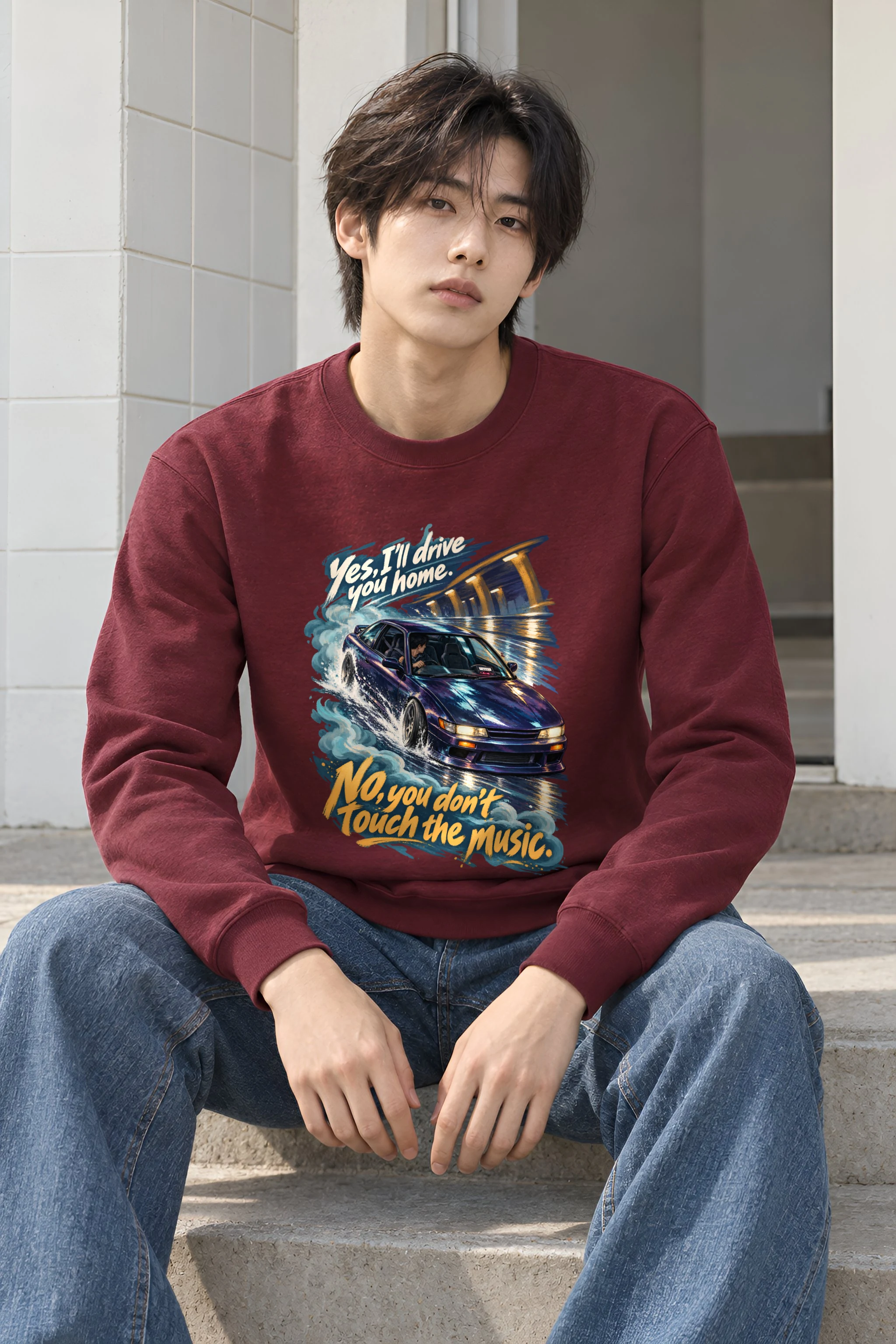 "Don't Touch the Music" Unisex Crewneck Sweatshirt