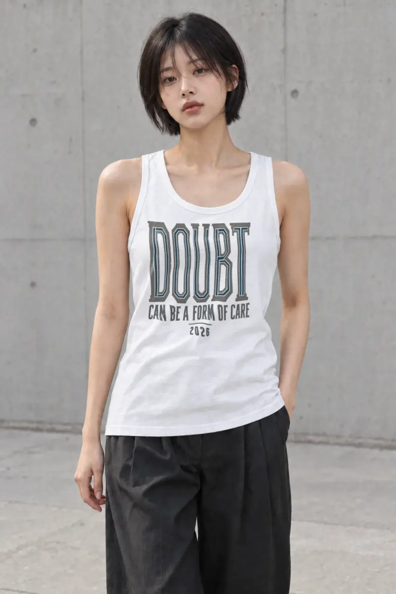 "Doubt Can Be a Form of Care" Unisex Jersey Tank