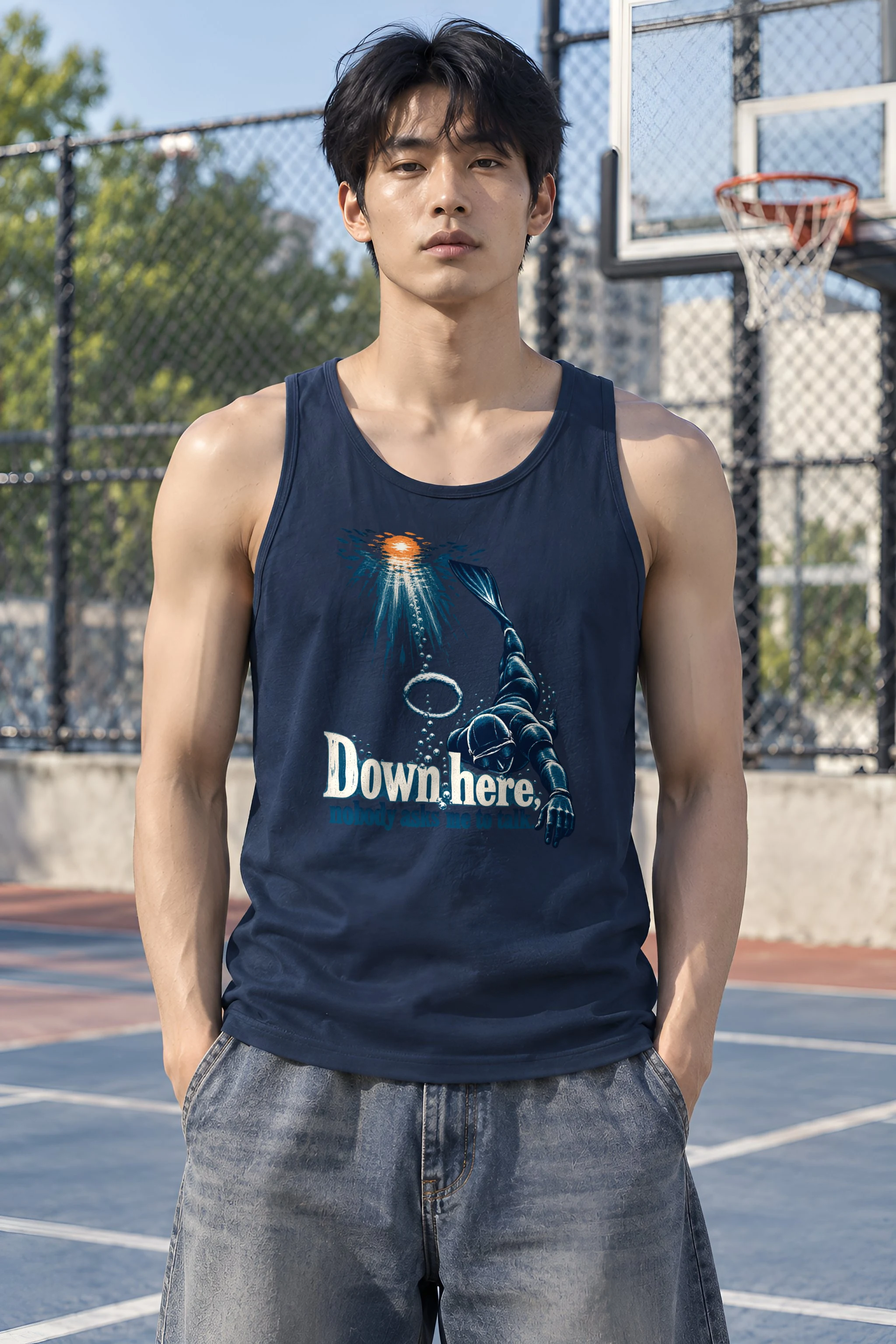 "Down Here" Unisex Jersey Tank