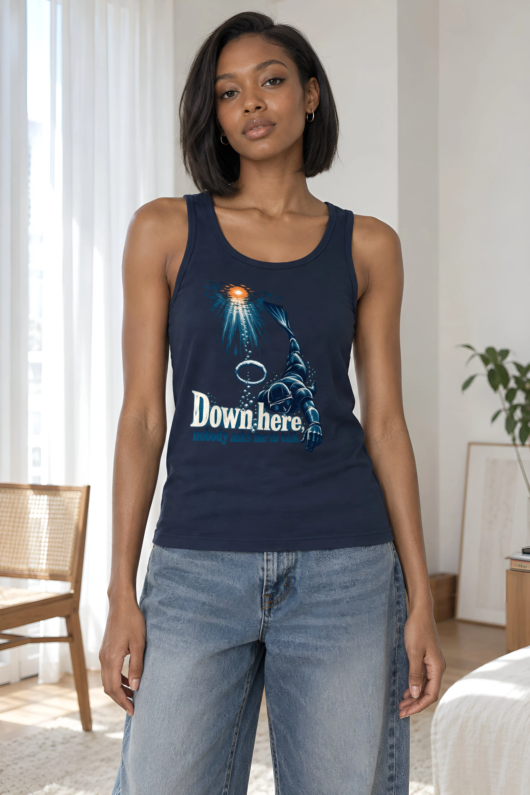 "Down Here" Unisex Jersey Tank