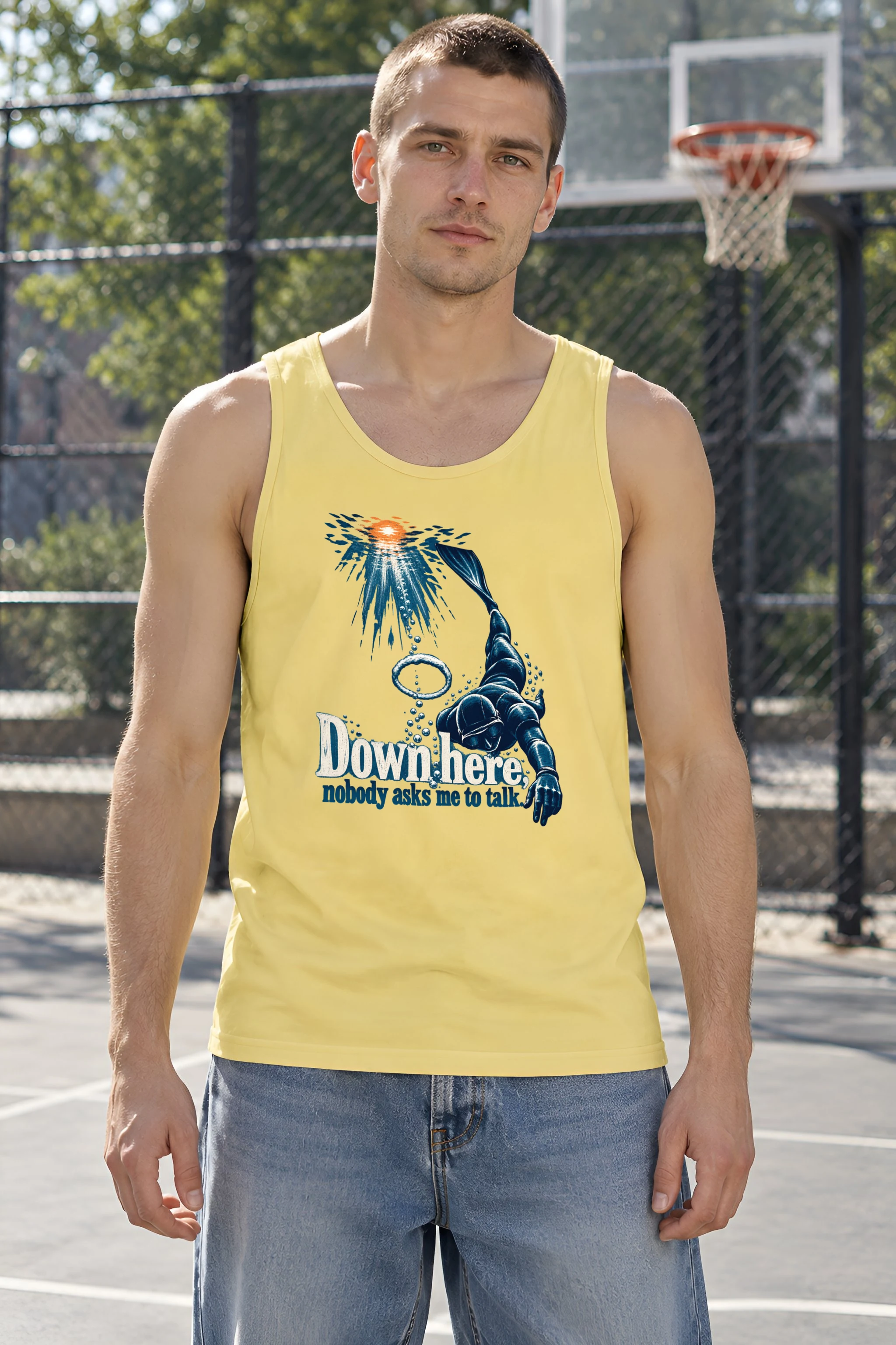 "Down Here" Unisex Jersey Tank