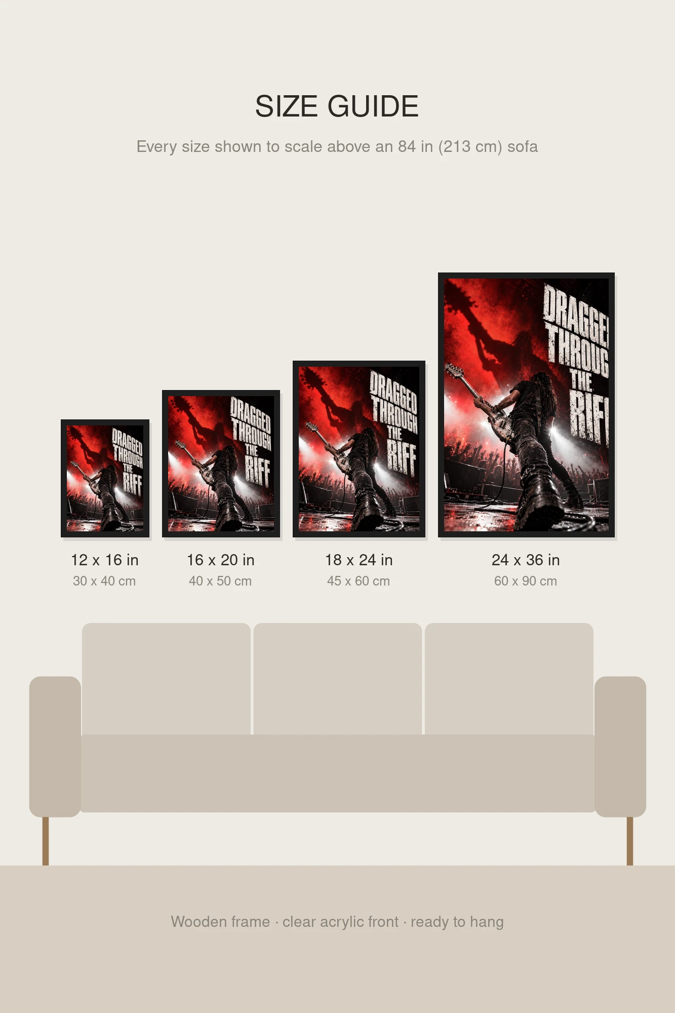 "Dragged Through the Riff" Premium Wooden Framed Poster