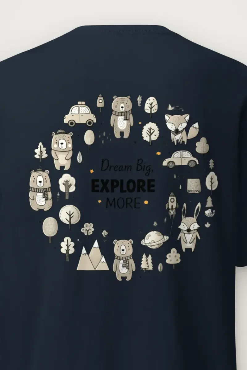 "Dream Big Explore More" Heavyweight Unisex Crewneck T-shirt