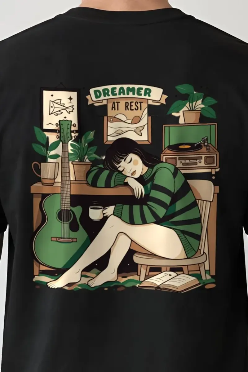 "Dreamer At Rest" Heavyweight Unisex Crewneck T-shirt