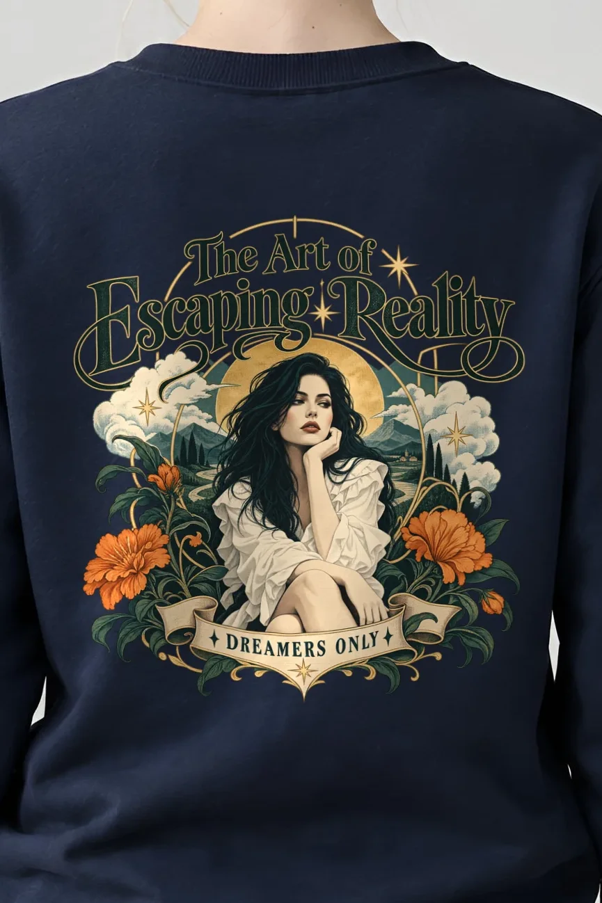 "Dreamers Only" 1 Crewneck Sweatshirt - the graphic up close