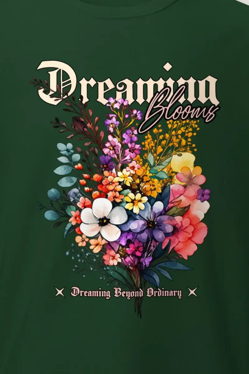 "Dreaming Blooms" Heavyweight Unisex Crewneck T-shirt