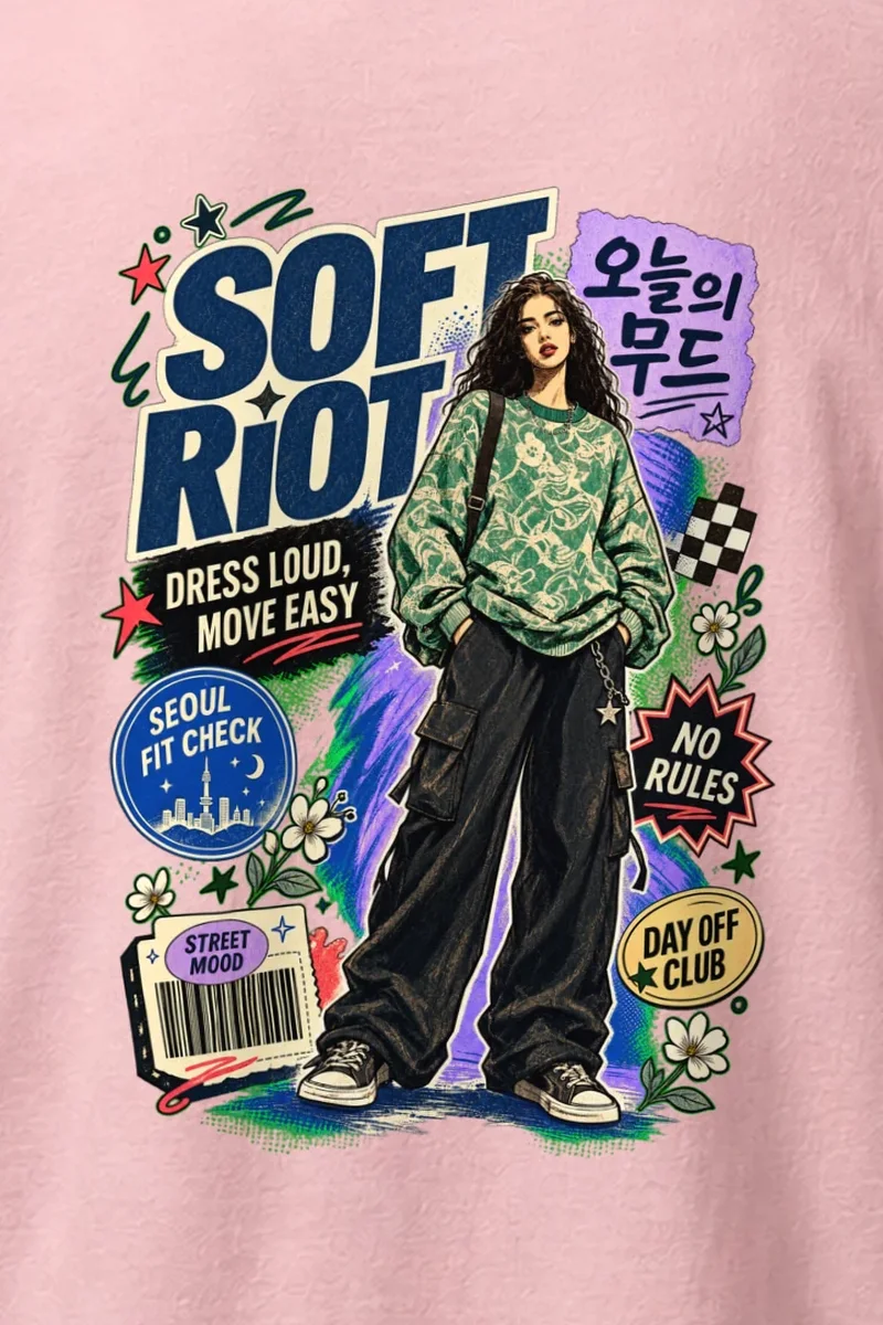 "Dress Loud Move Easy" Heavyweight Unisex Crewneck T-shirt