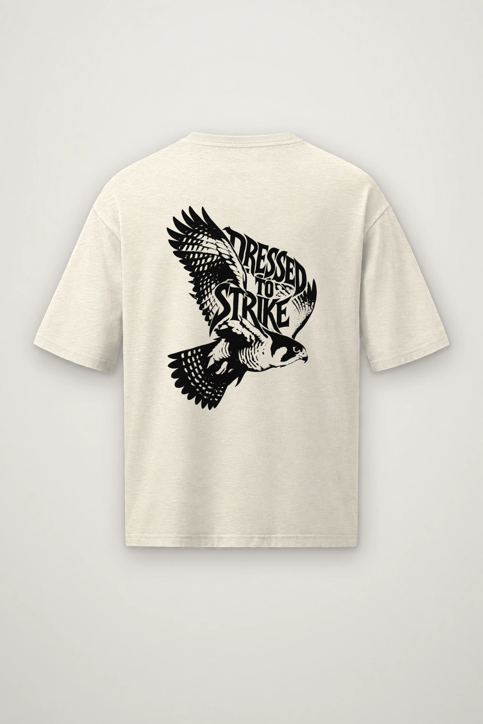 "Dressed to Strike Falcon" Men's Oversized Heavyweight Crewneck T-Shirt