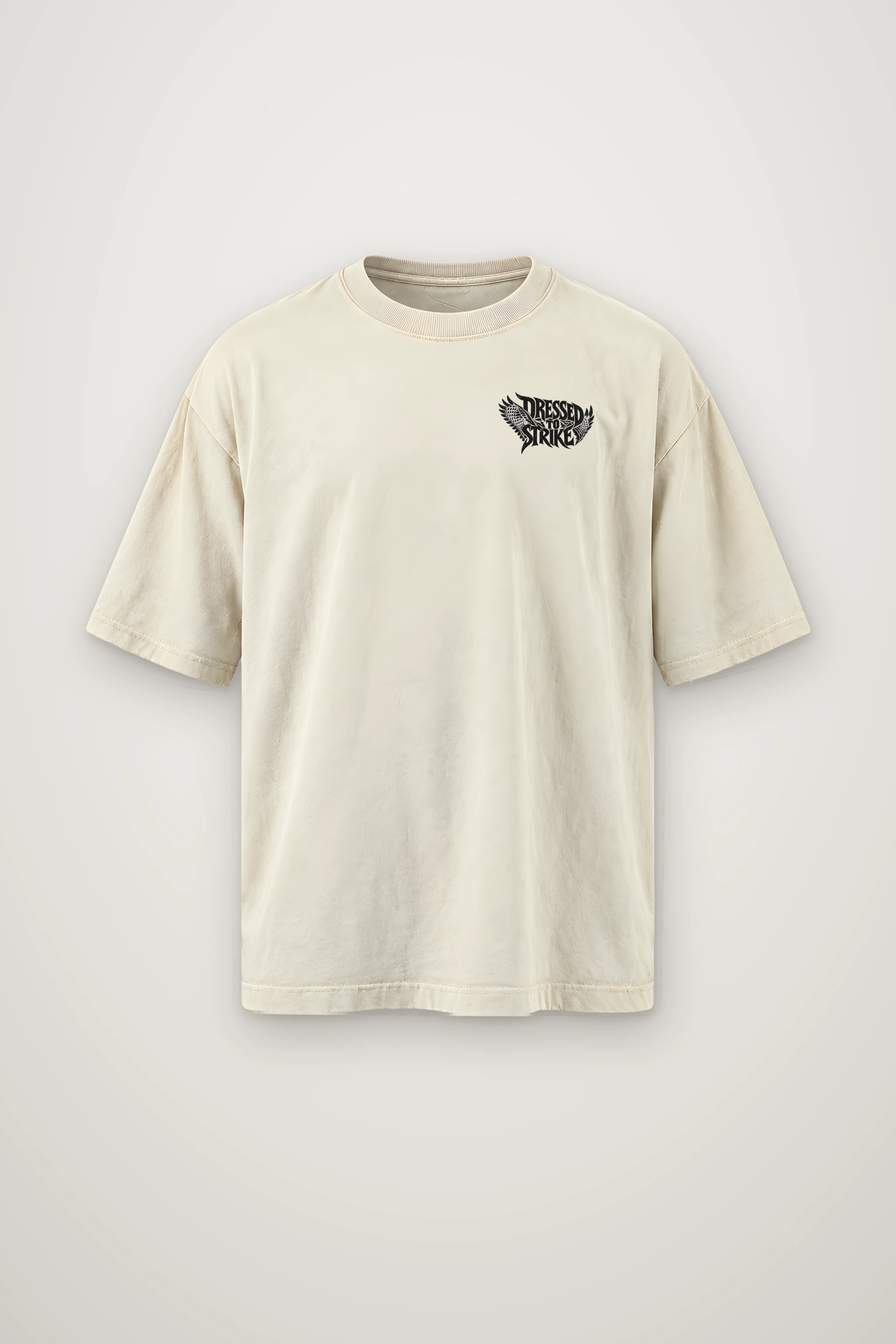 "Dressed to Strike Falcon" Men's Oversized Heavyweight Crewneck T-Shirt
