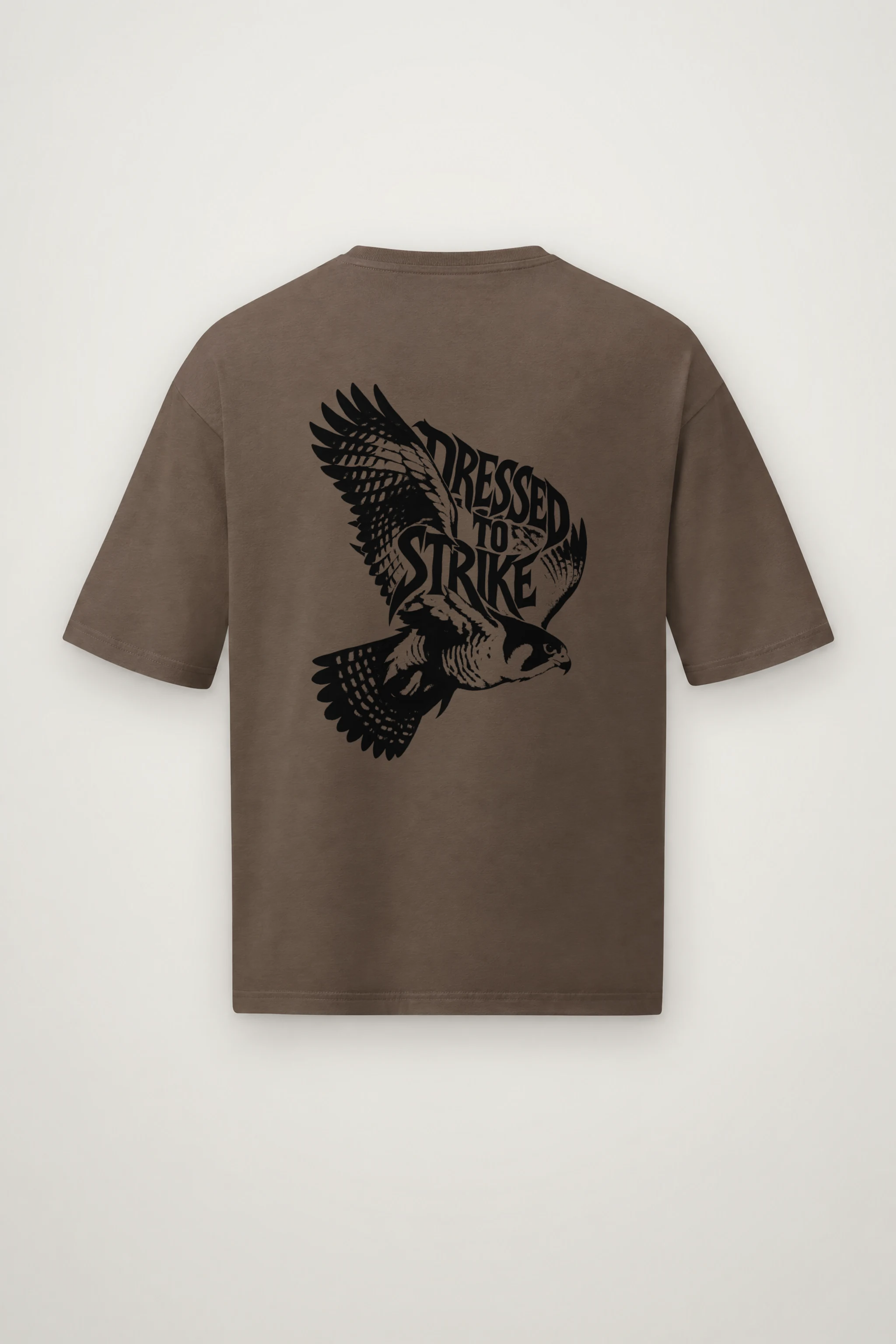 "Dressed to Strike Falcon" Men's Oversized Heavyweight Crewneck T-Shirt