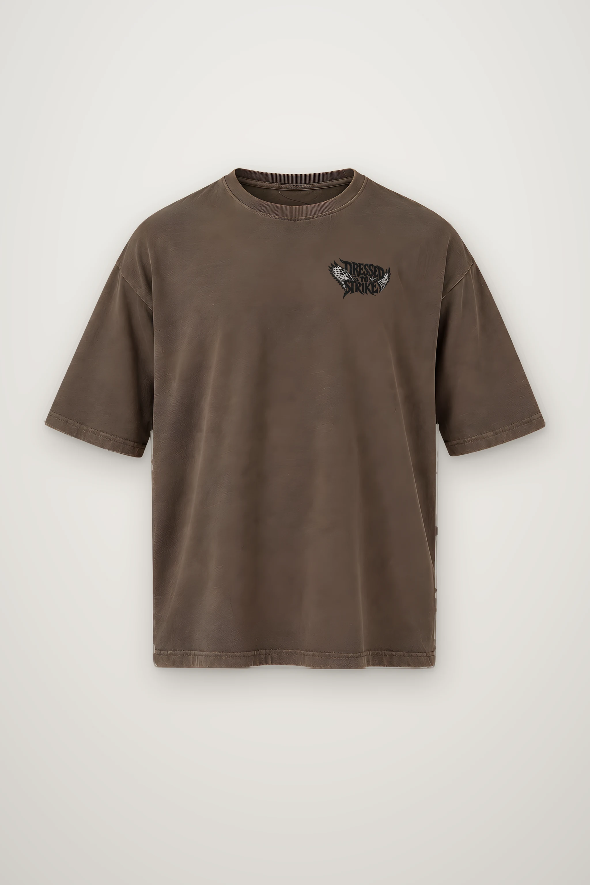 "Dressed to Strike Falcon" Men's Oversized Heavyweight Crewneck T-Shirt