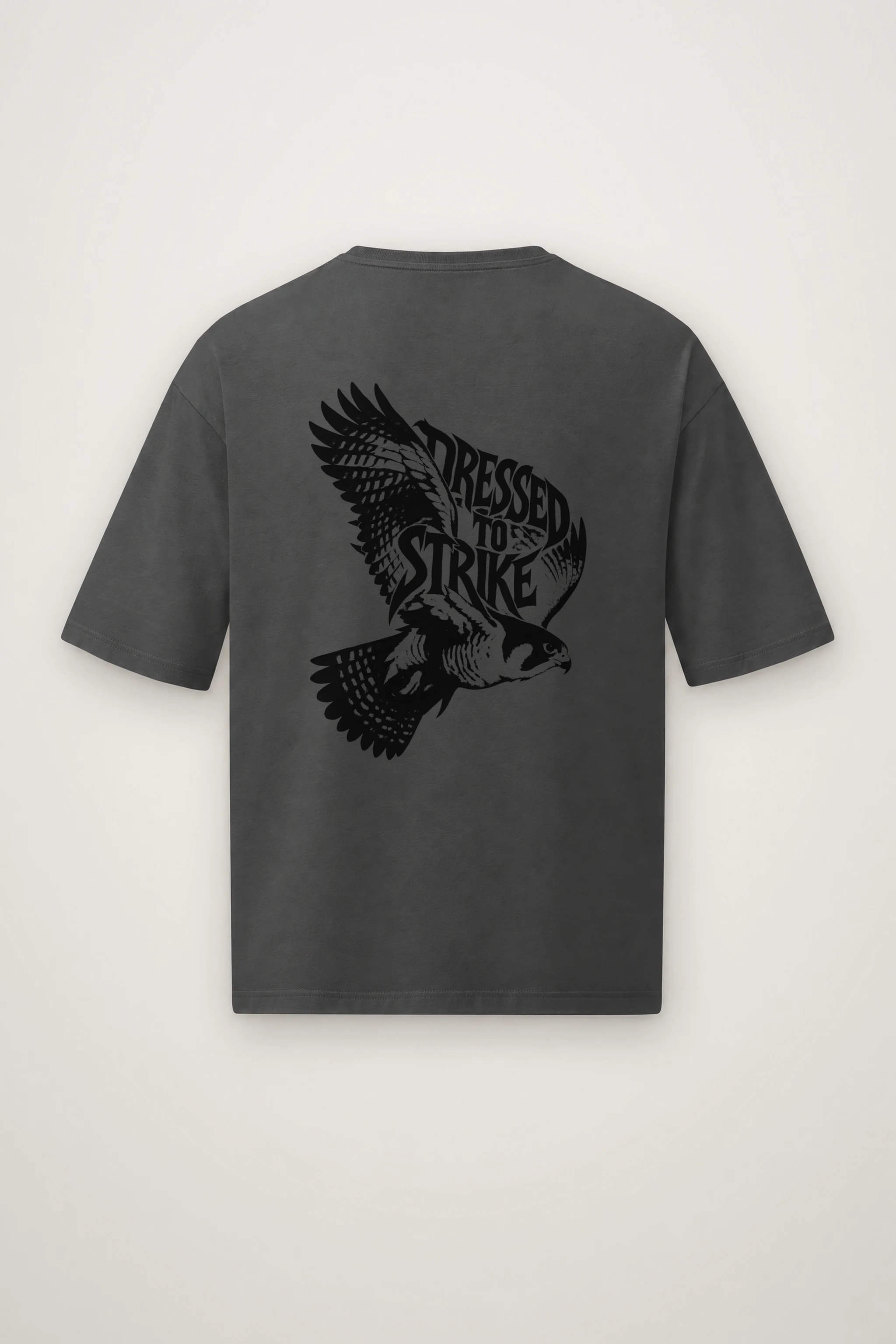 "Dressed to Strike Falcon" Men's Oversized Heavyweight Crewneck T-Shirt