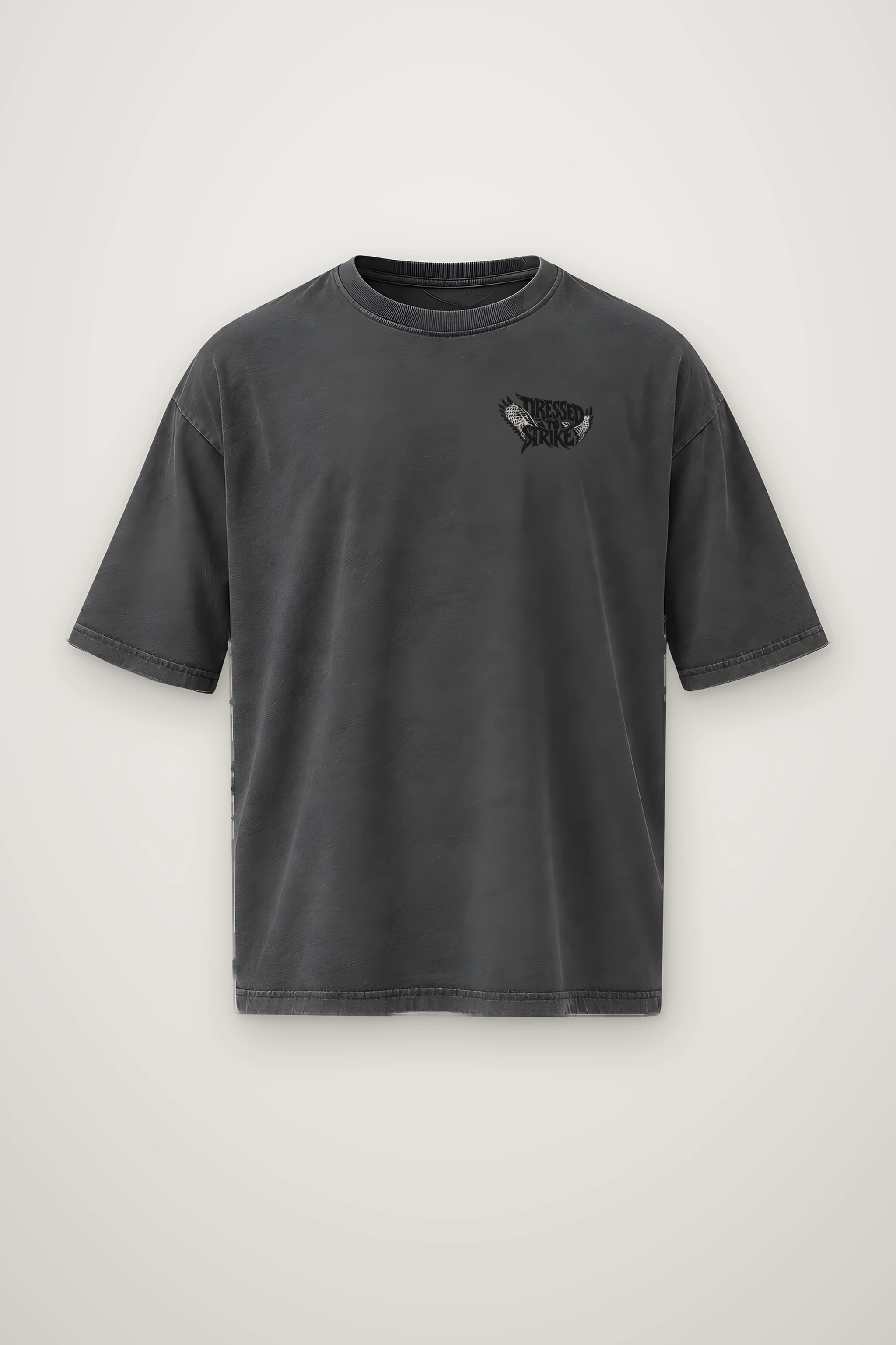 "Dressed to Strike Falcon" Men's Oversized Heavyweight Crewneck T-Shirt