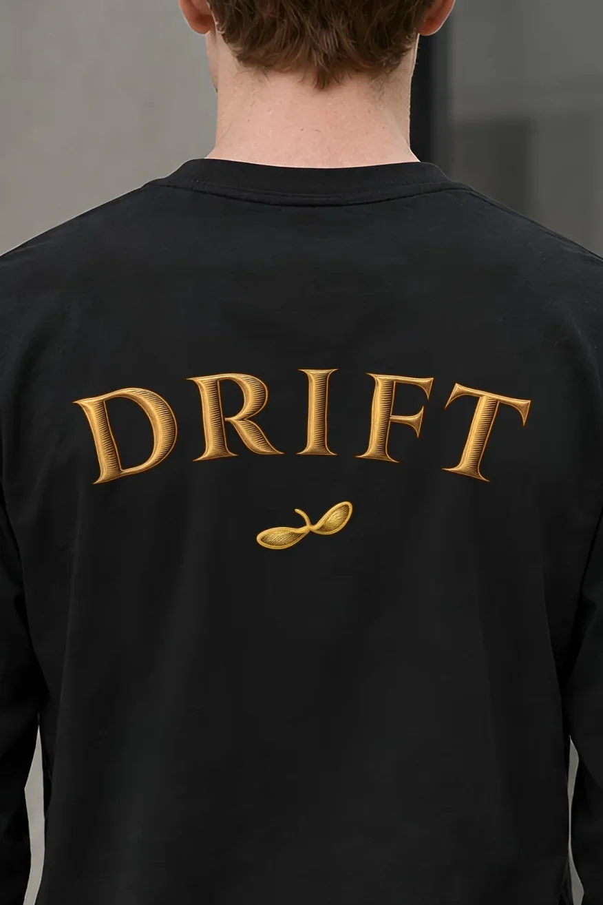 "Drift Infinity" Unisex Longsleeve T-shirt - the graphic up close