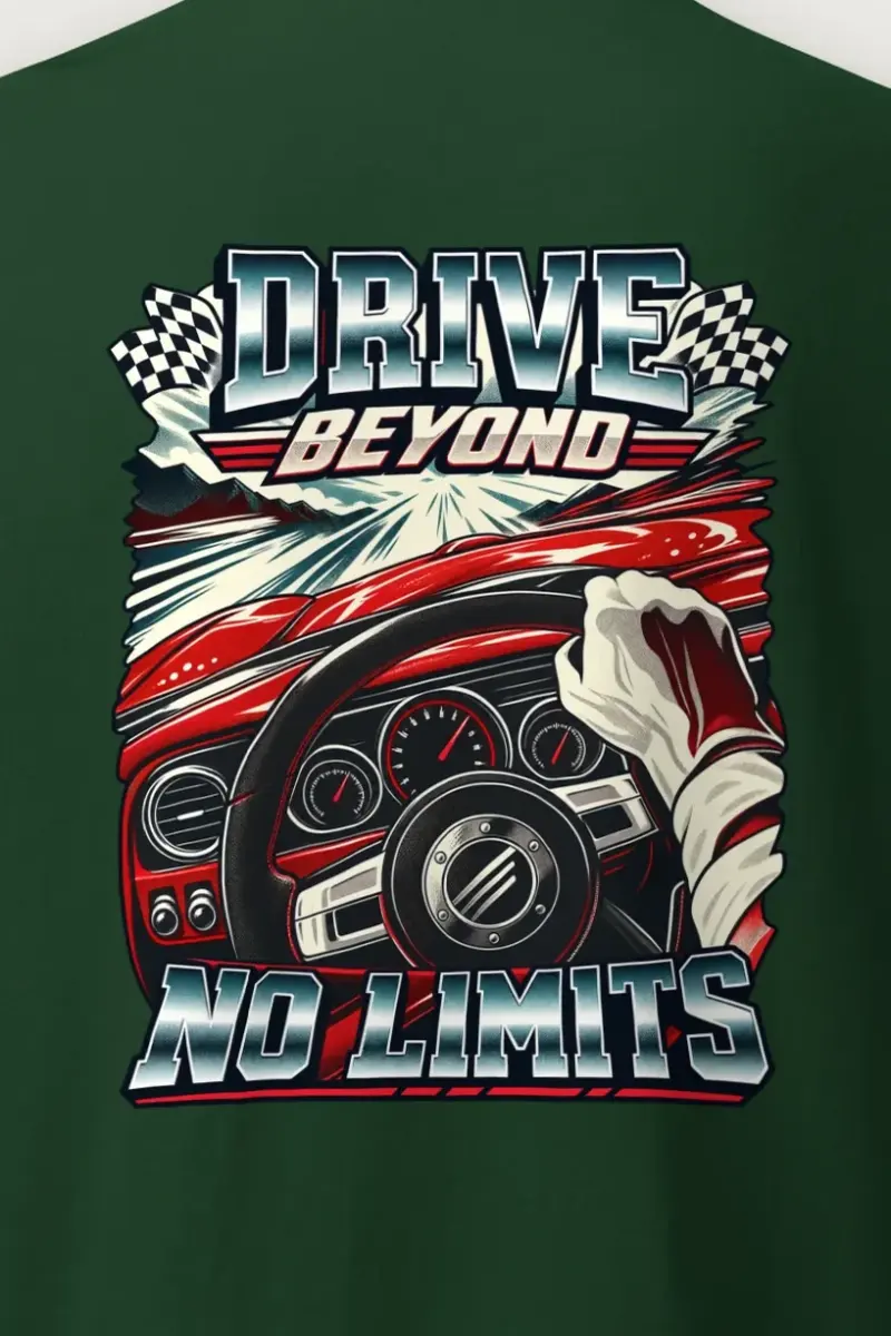 "Drive Beyond No Limits" Heavyweight Unisex Crewneck T-shirt