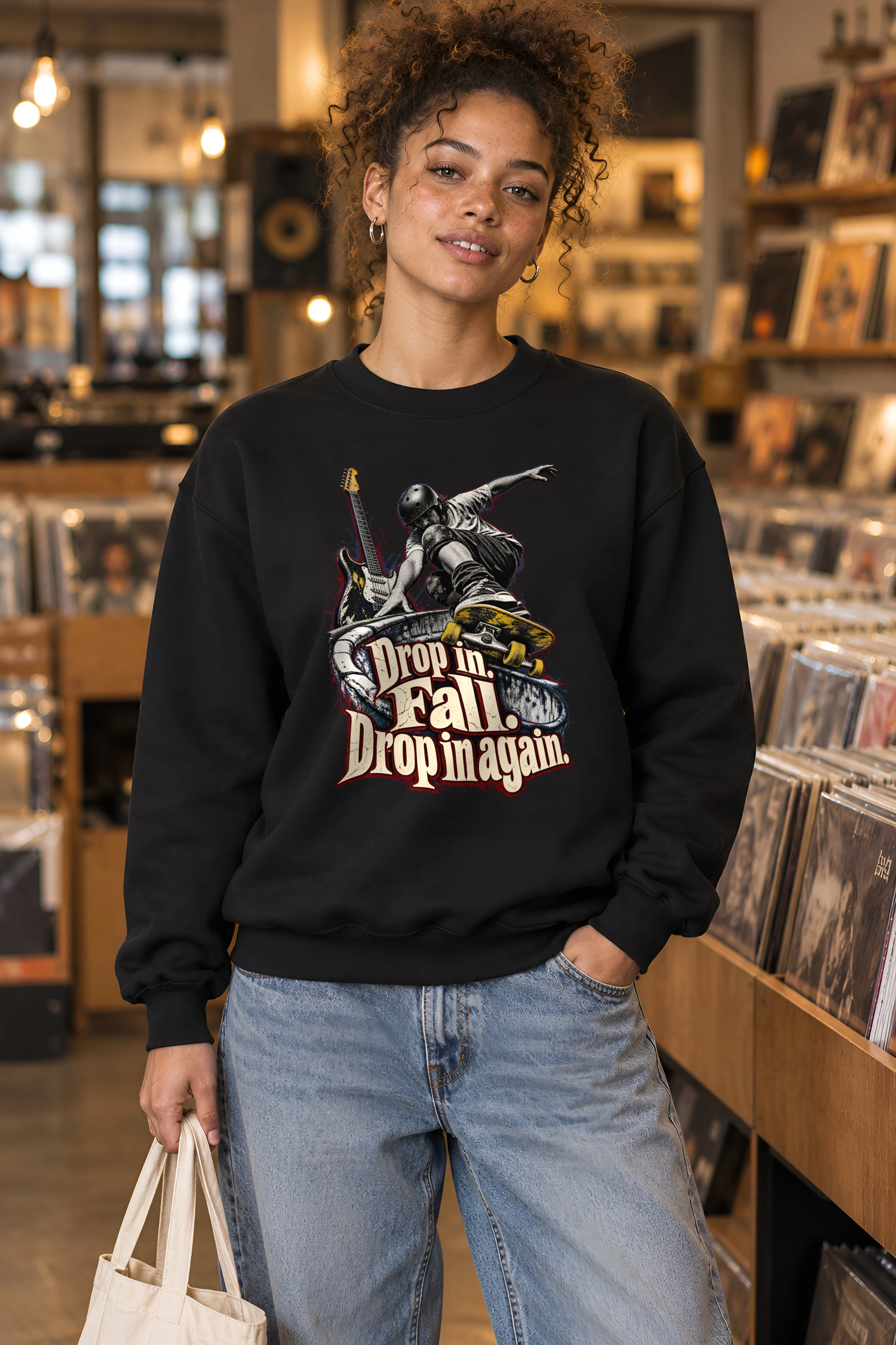 "Drop In Fall Drop In Again" Unisex Crewneck Sweatshirt
