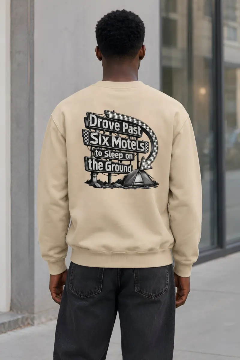 “Drove Past Six Motels” Heavy Blend Unisex Crewneck Sweatshirt