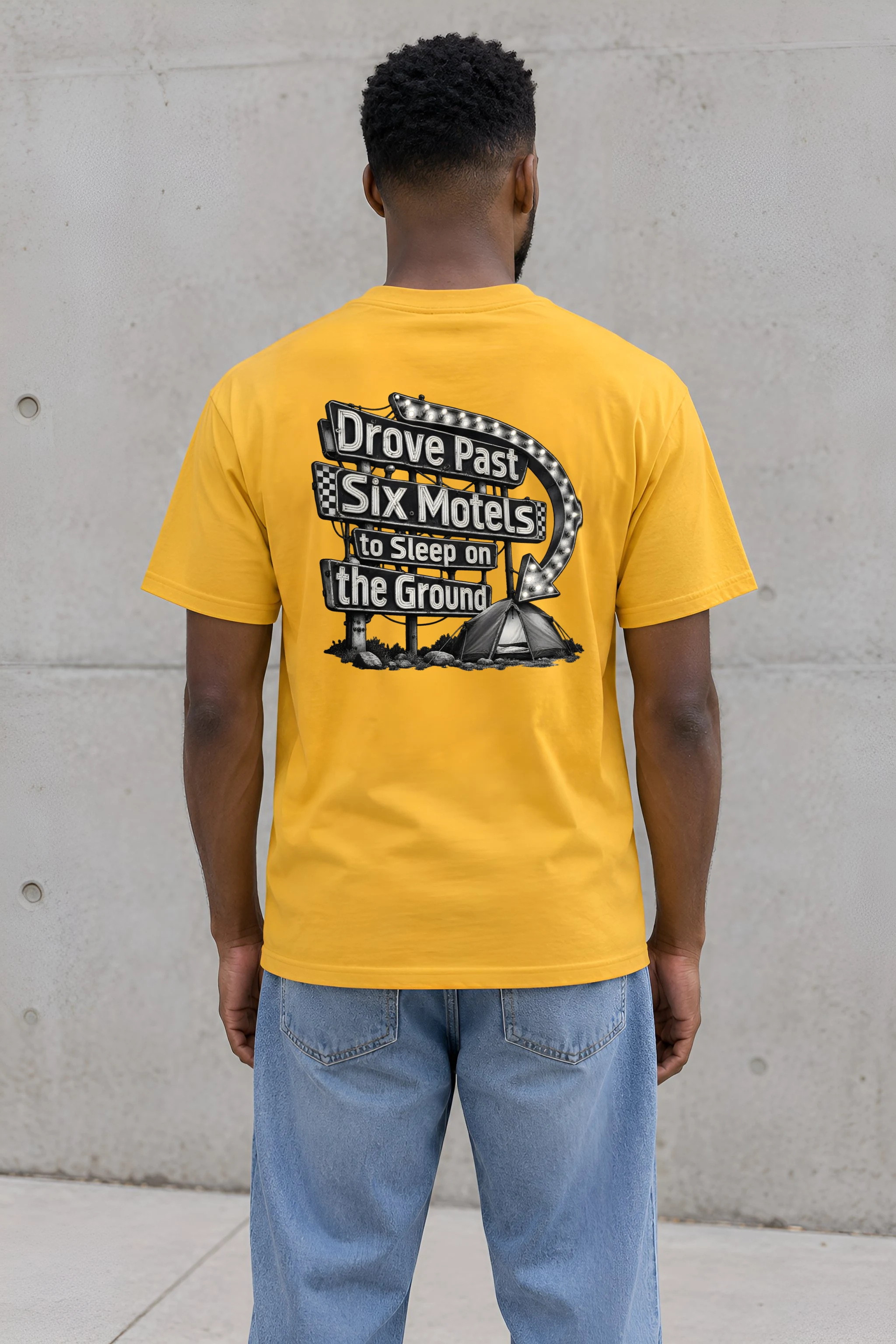"Drove Past Six Motels" Heavyweight Unisex Crewneck T-shirt