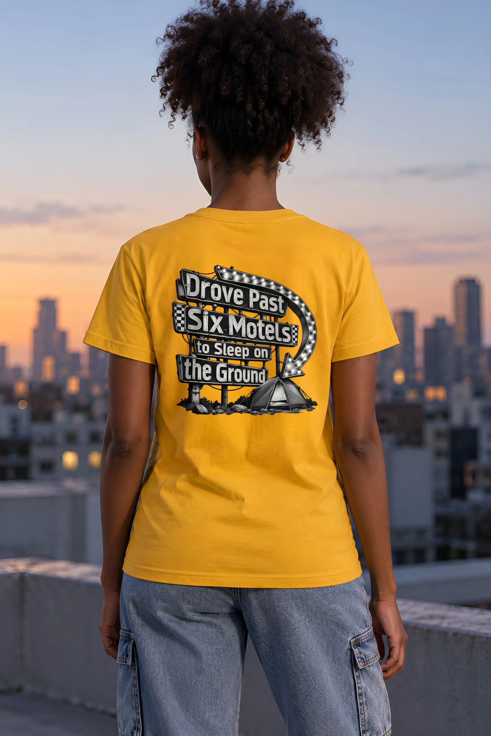 "Drove Past Six Motels" Heavyweight Unisex Crewneck T-shirt