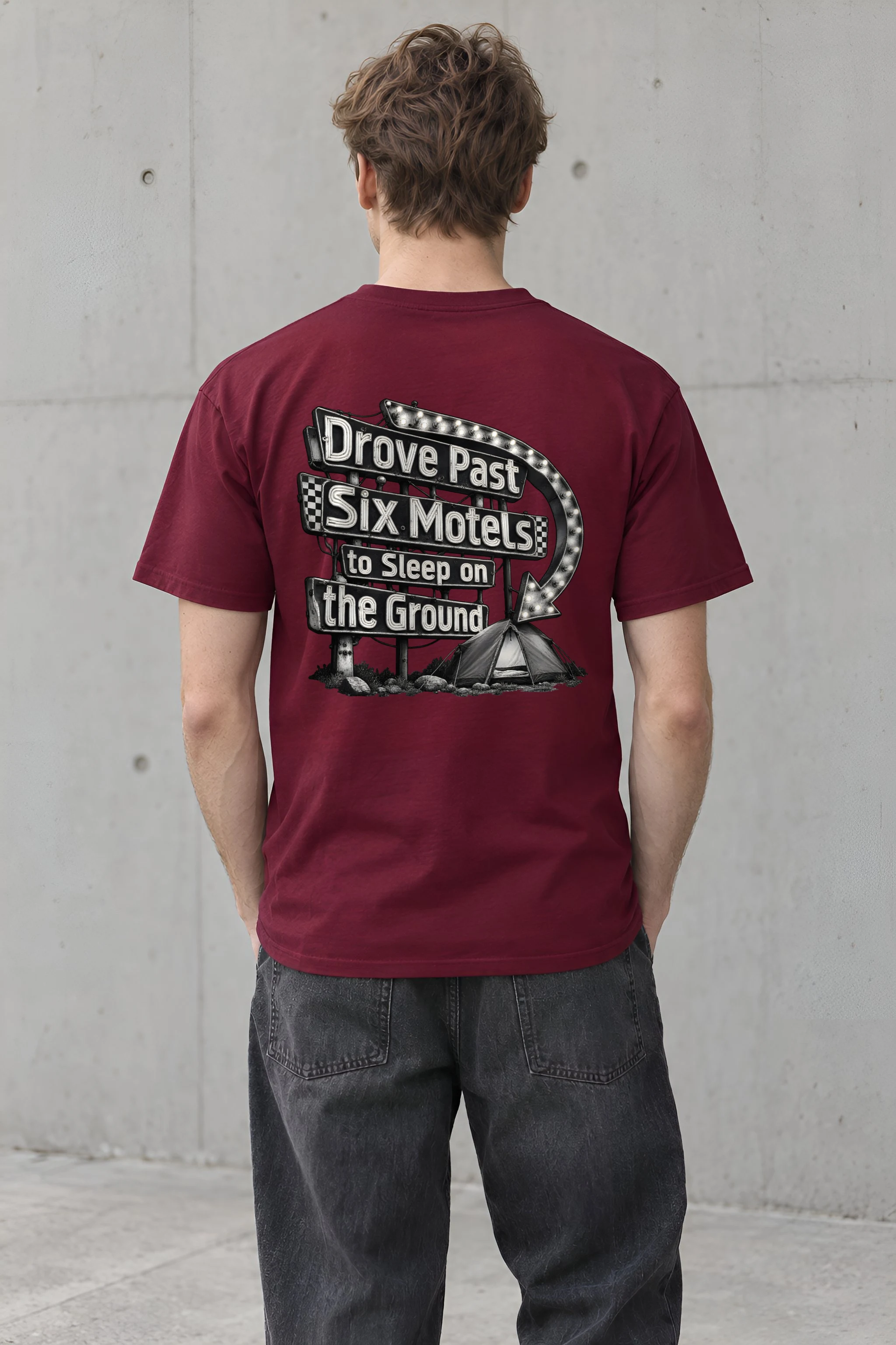 "Drove Past Six Motels" Heavyweight Unisex Crewneck T-shirt