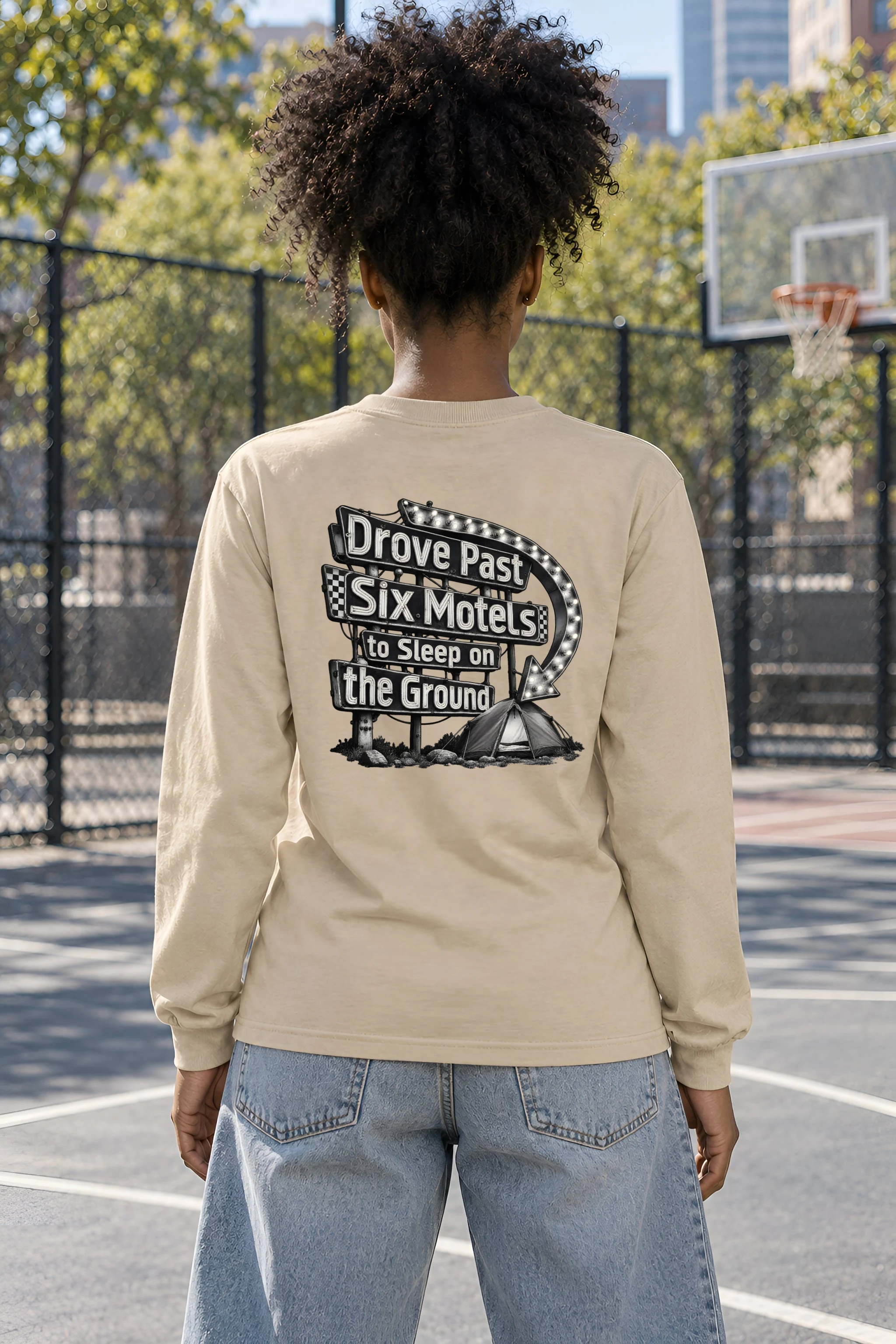 "Drove Past Six Motels" Unisex Longsleeve T-shirt