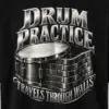 "Drum Practice Travels Through Walls" Men's Oversized Heavyweight Crewneck T-Shirt