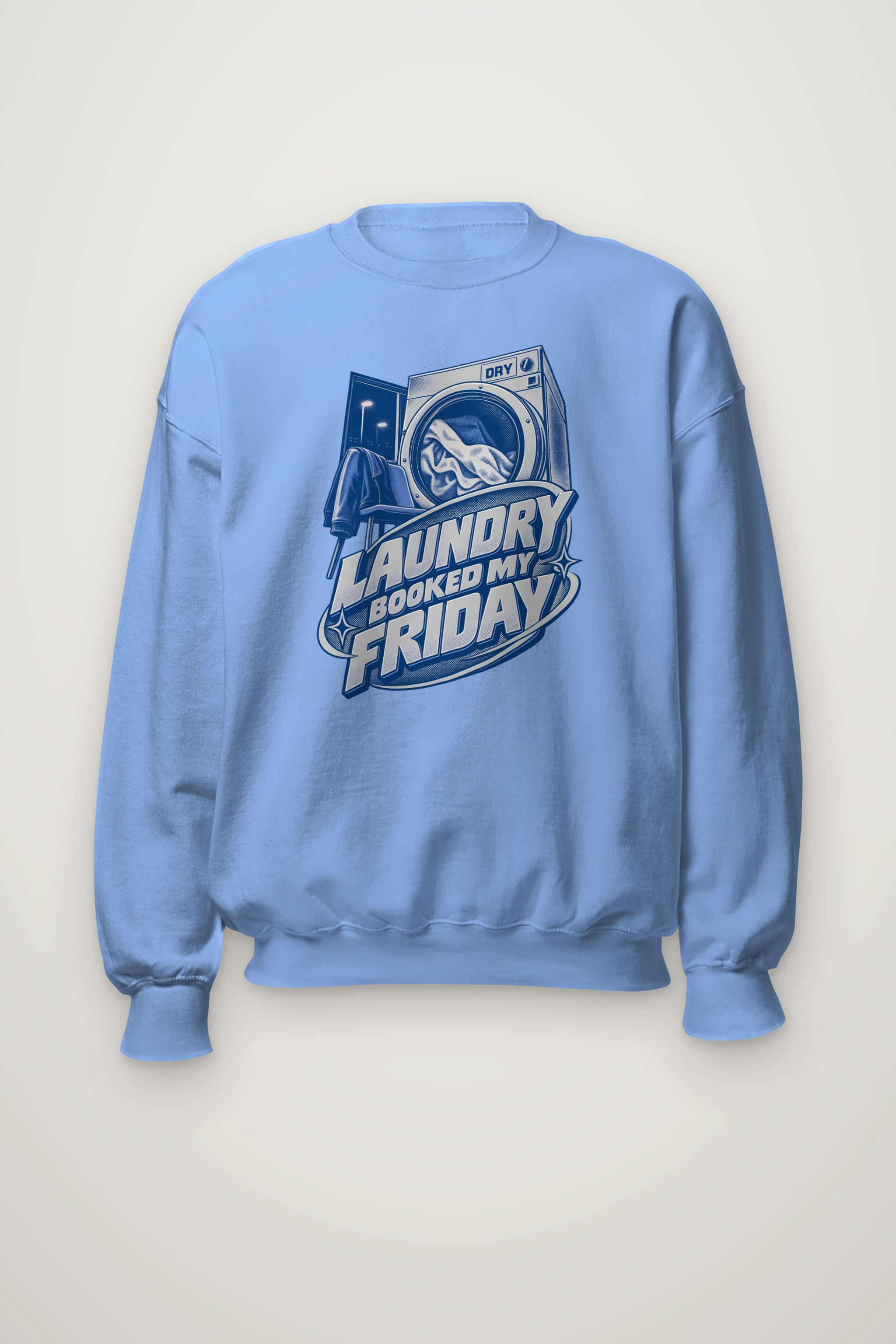 "Dry Laundry Booked My Friday" Heavy Blend Unisex Crewneck Sweatshirt