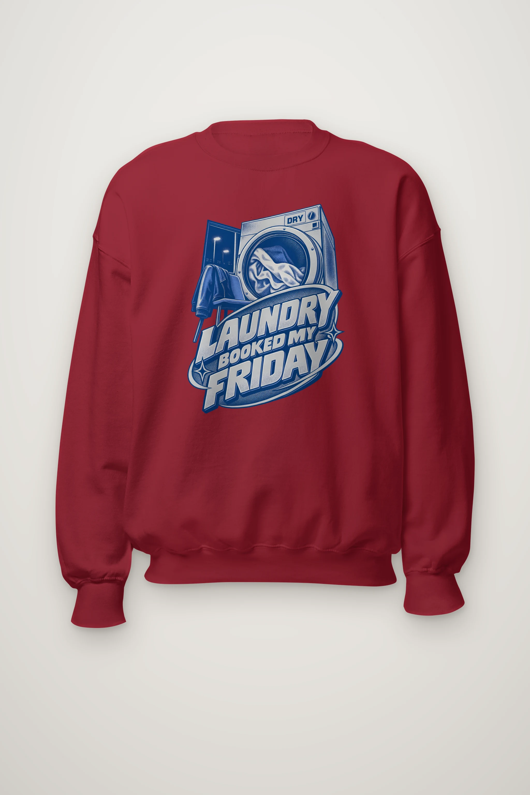 "Dry Laundry Booked My Friday" Heavy Blend Unisex Crewneck Sweatshirt