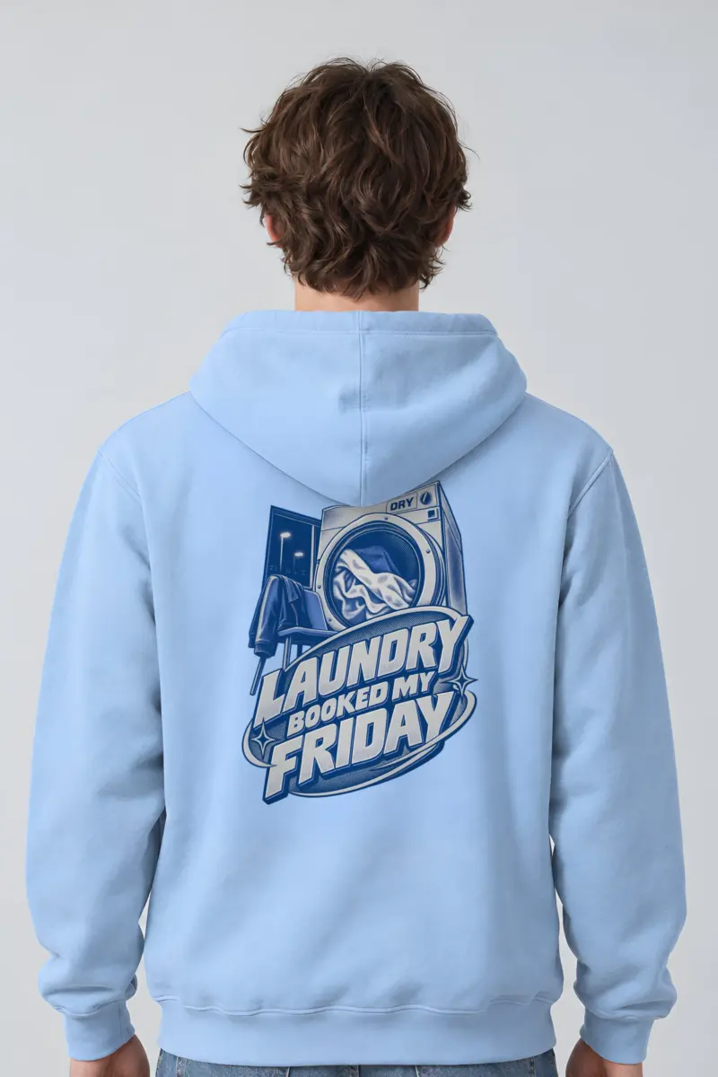 “Dry Laundry Booked My Friday” Heavy Blend Unisex Pullover Hoodie