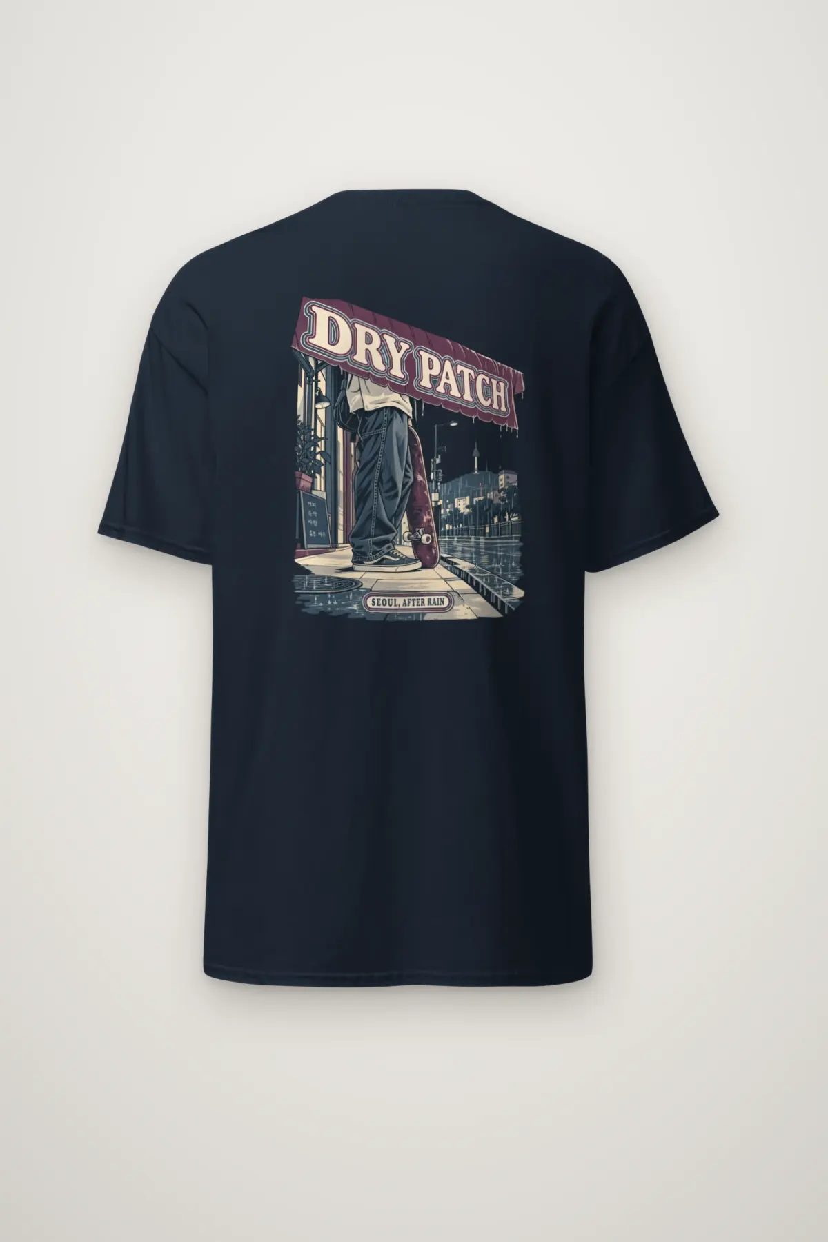 "DRY PATCH Seoul After Rain" Heavyweight Unisex Crewneck T-shirt